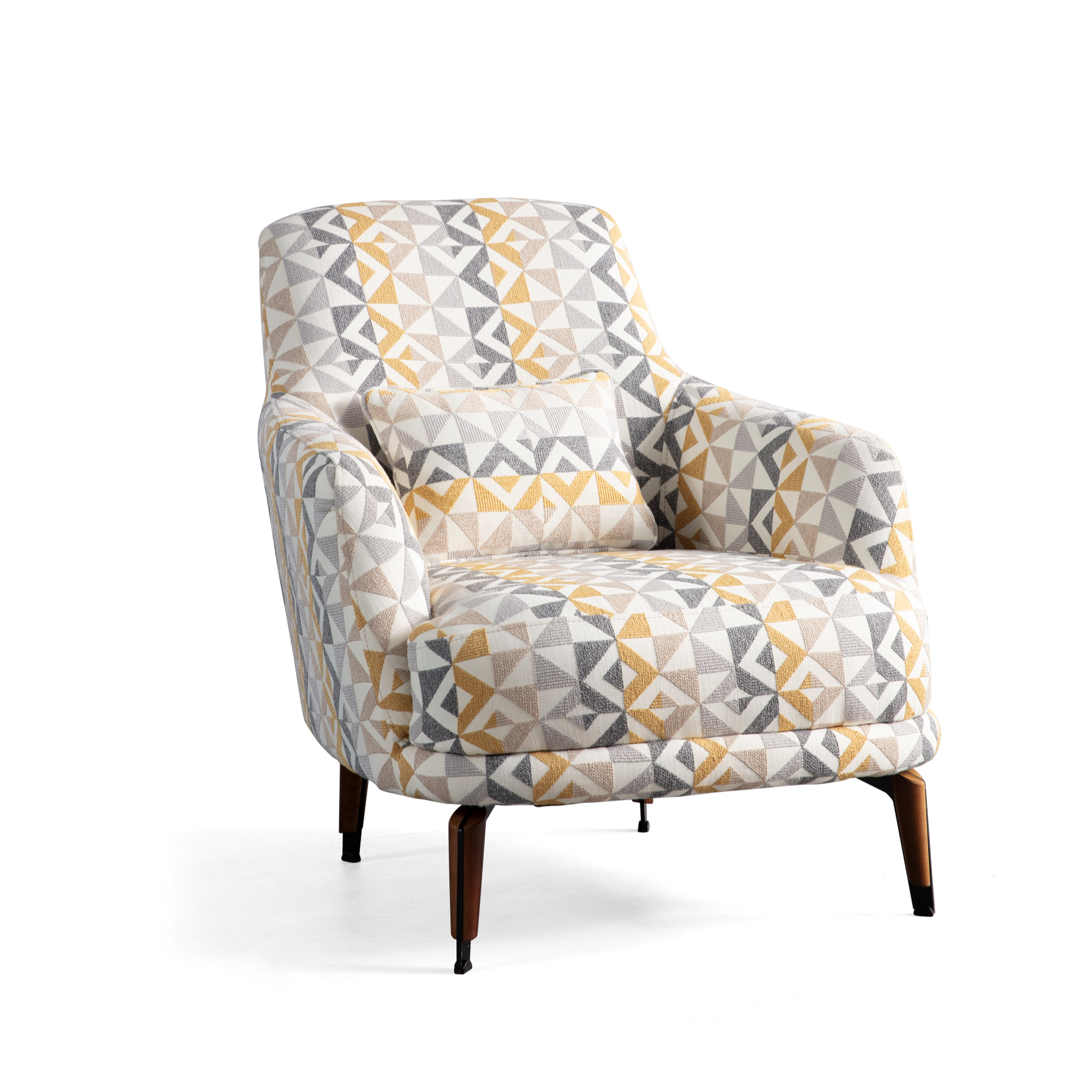 Netline Home Interior Vito armchair with plush fabric upholstery and modern design, perfect for comfortable accent seating.