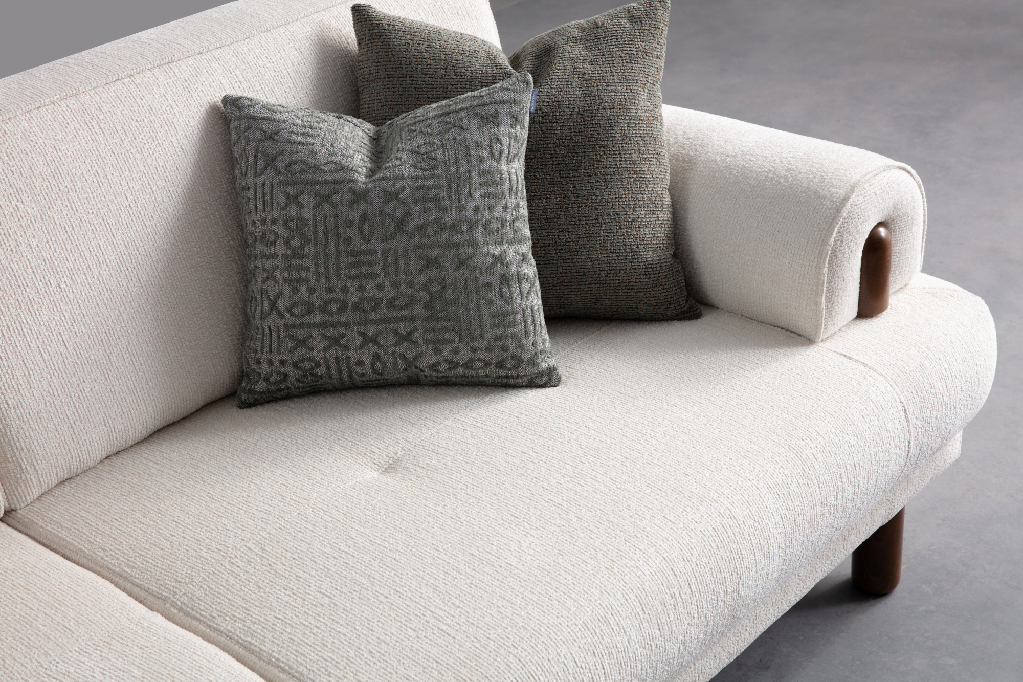 Netline Home Interior Salda 2 Seater Sofa with plush fabric and sleek design for compact living room comfort.