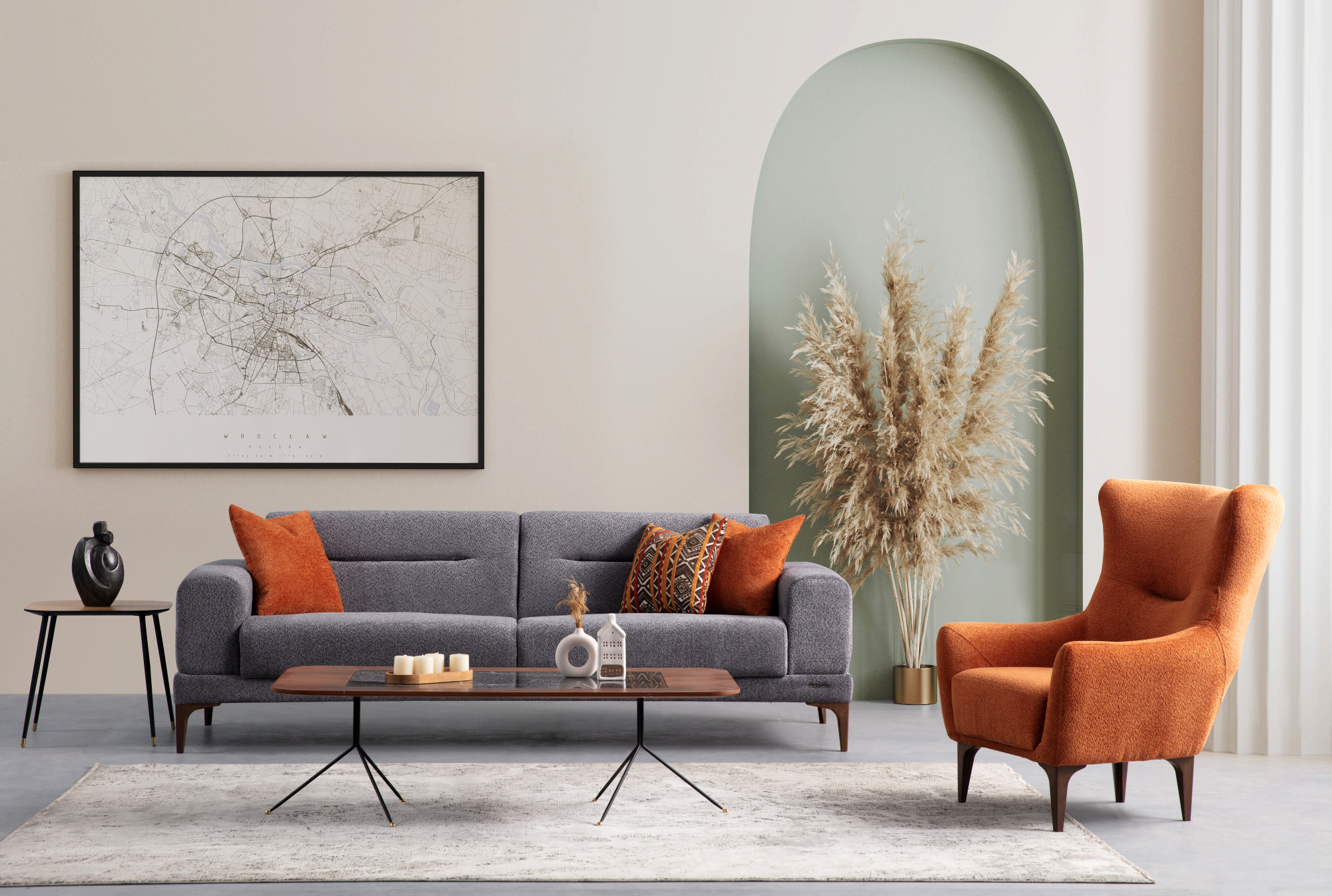 Modern Zenit sofa set by Netline Home Interior with plush cushions and sleek design for stylish living room comfort.