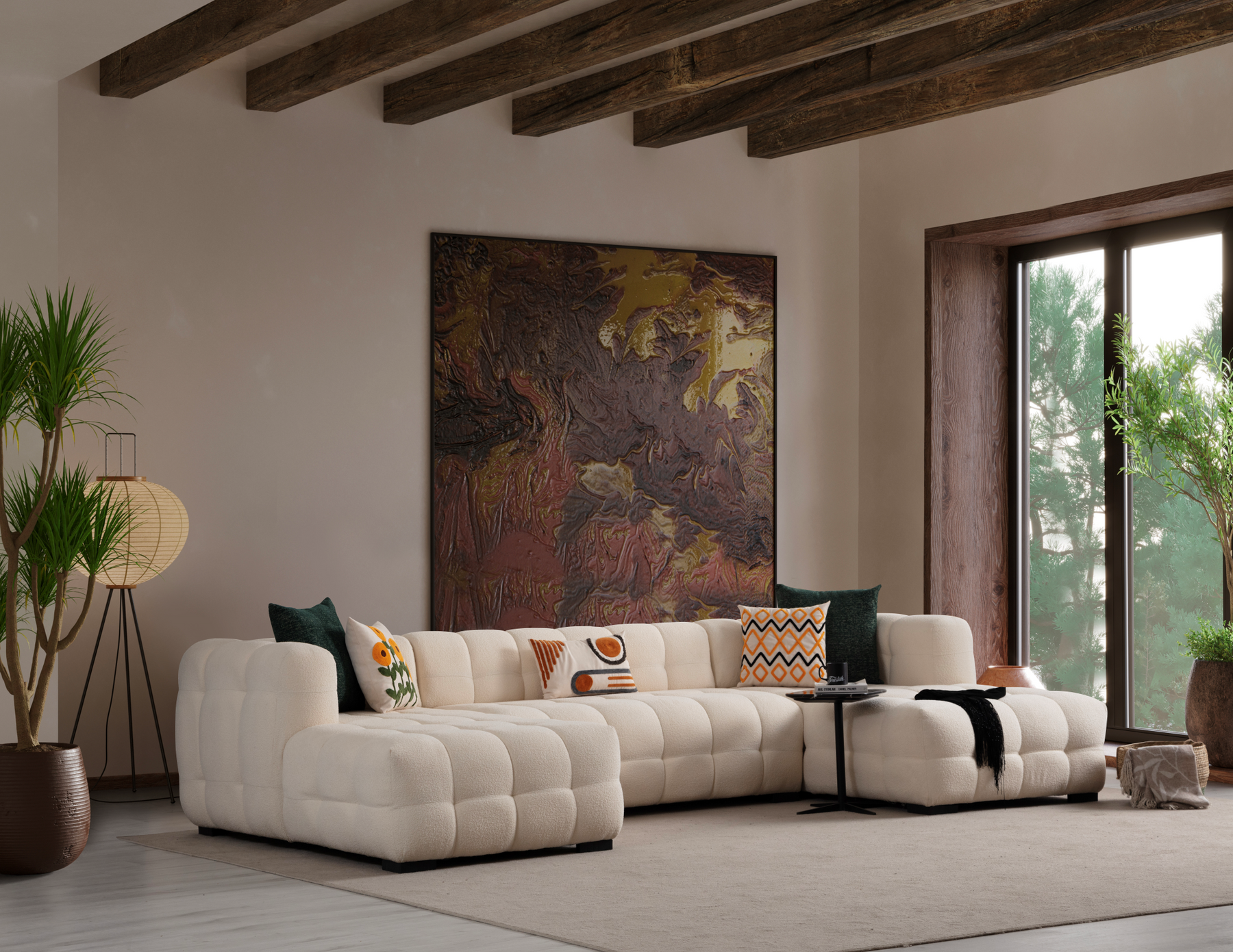 Estanze U-Shape Sleeper Corner Sofa (SG) by Netline Interiors