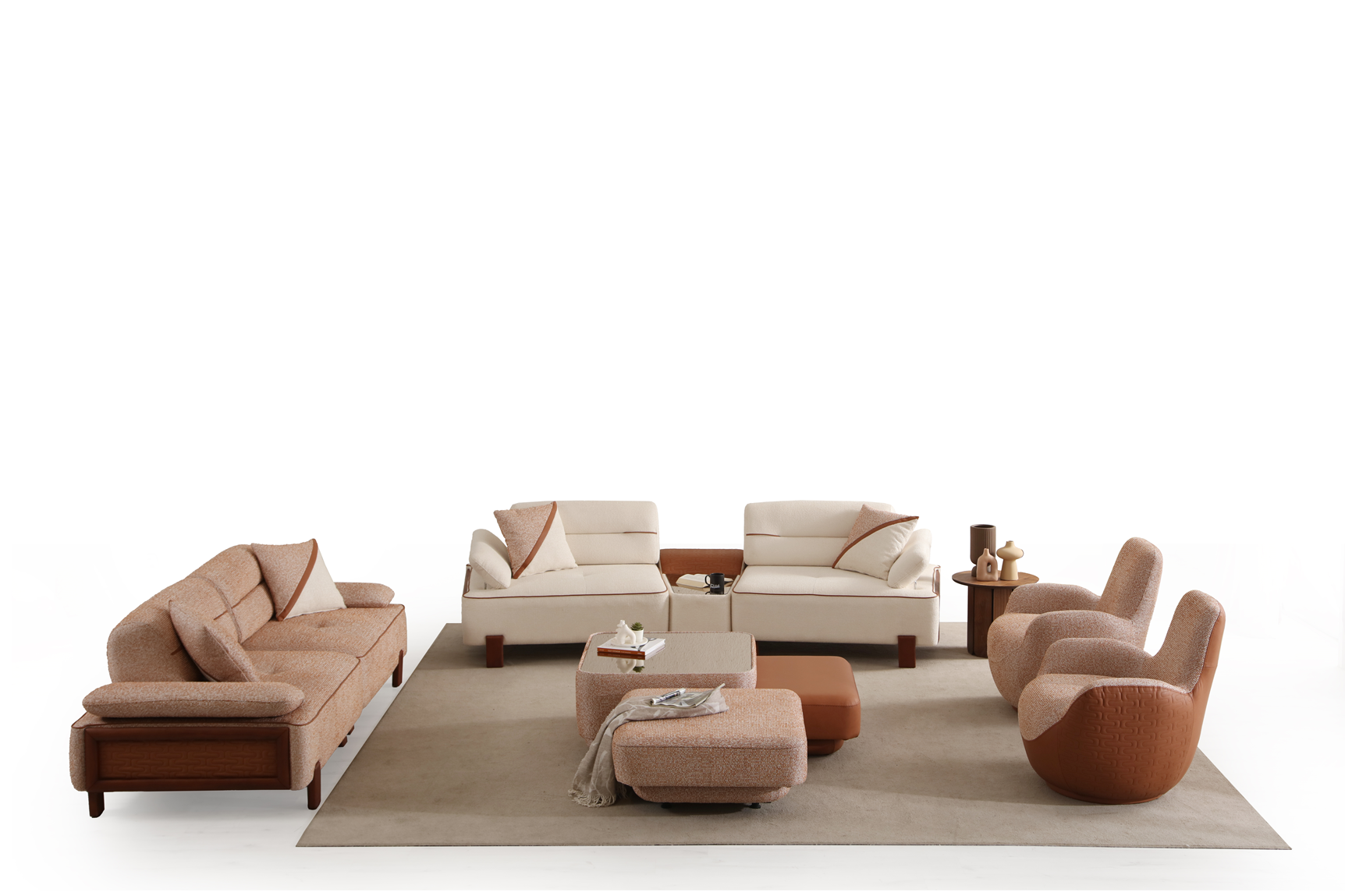 Modern Mabel Sofa Set by Netline Home Interior featuring plush cushions and sleek design for stylish living room comfort.