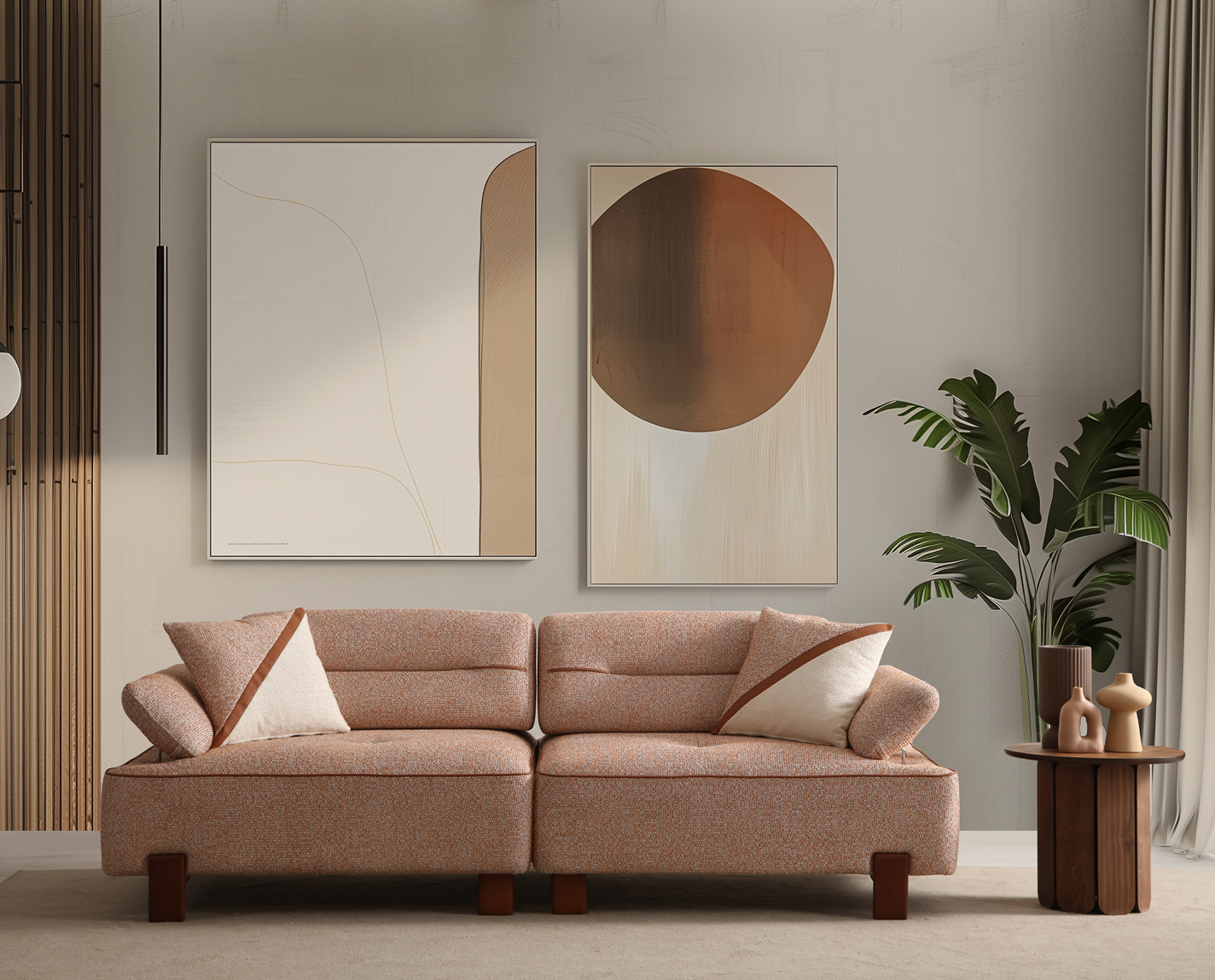 Modern Mabel Sofa Set by Netline Home Interior featuring plush cushions and sleek design for stylish living room comfort.