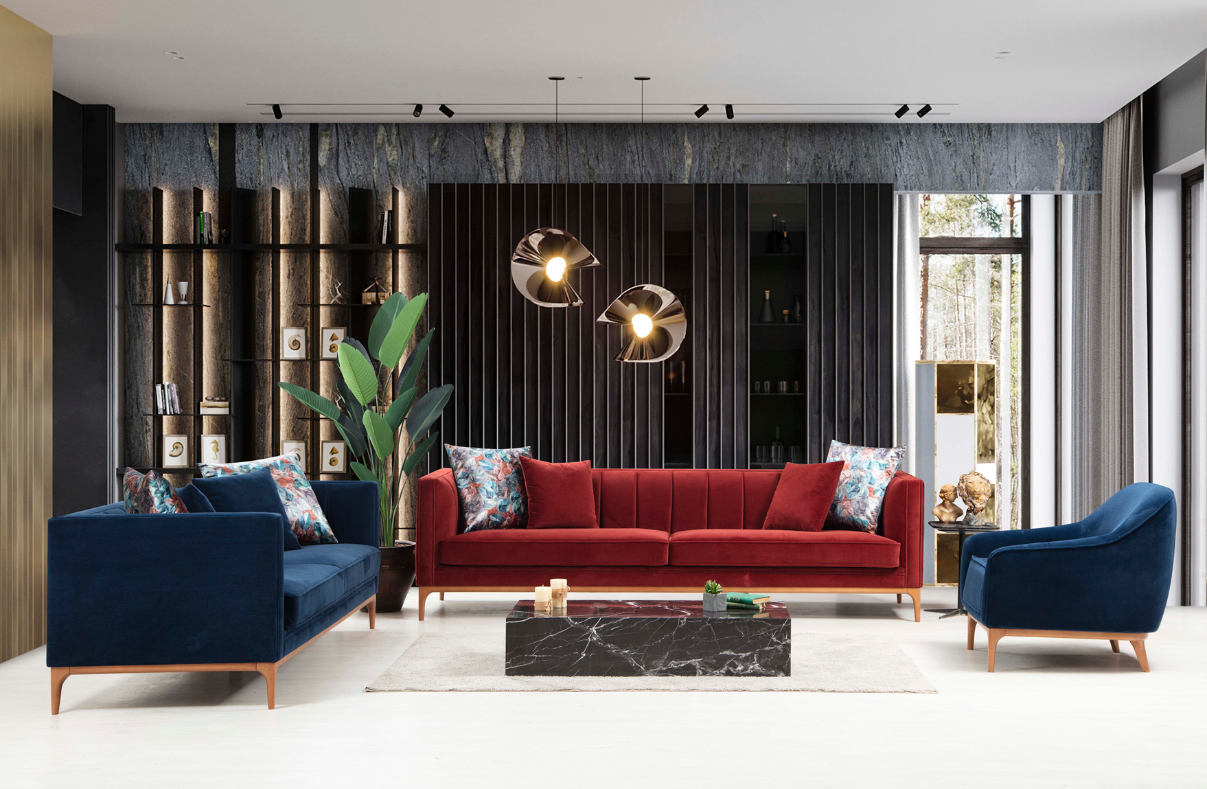 Amada Sofa Set - Modern Living Room Comfort