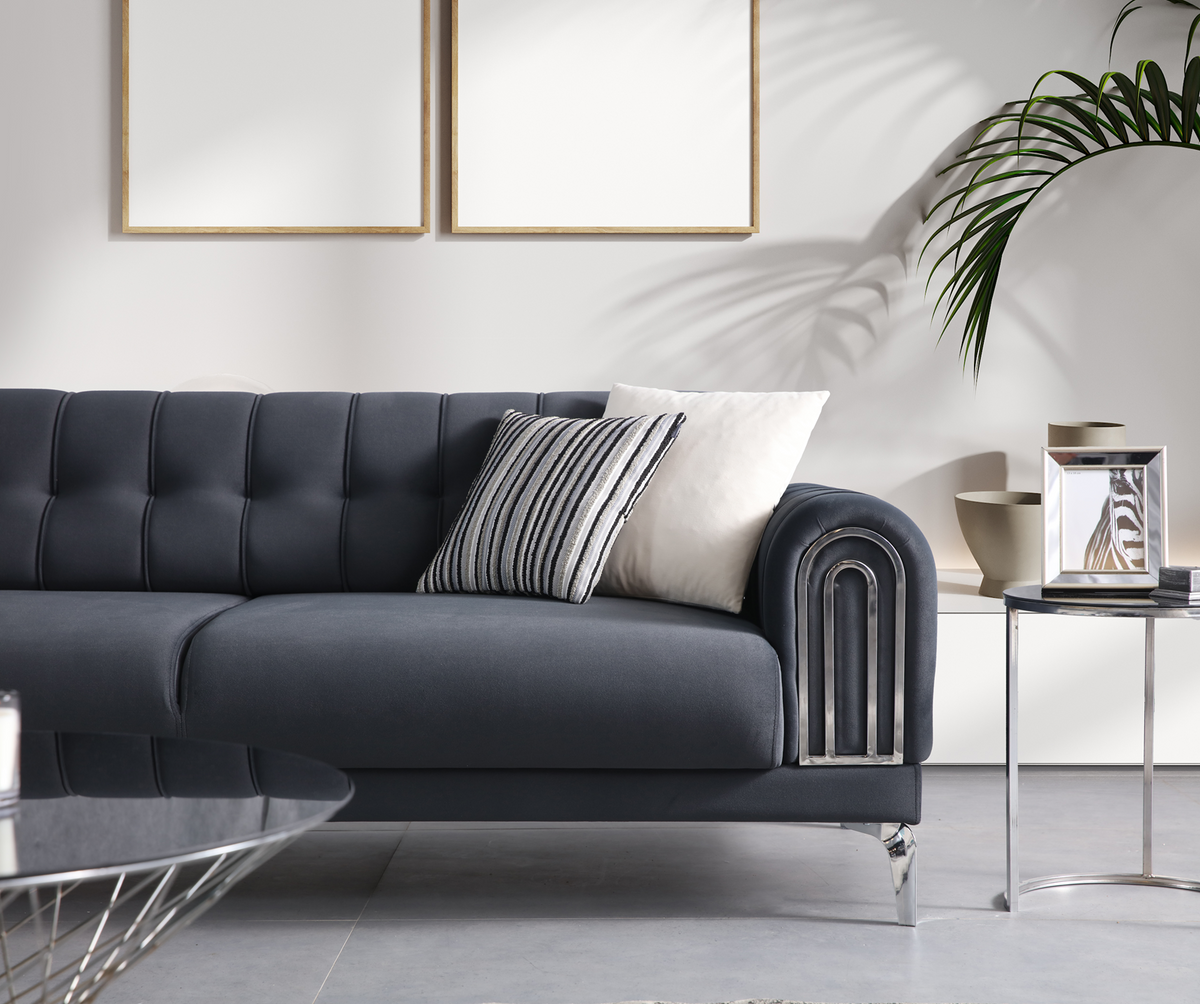 Navy 2-Seater Sofa by Netline Interiors