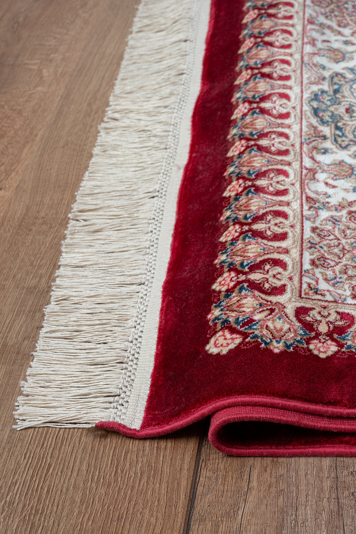 Red modern İpeksi rug by Netline Home with durable synthetic fibers, soft texture, and a sleek design for living and dining areas.