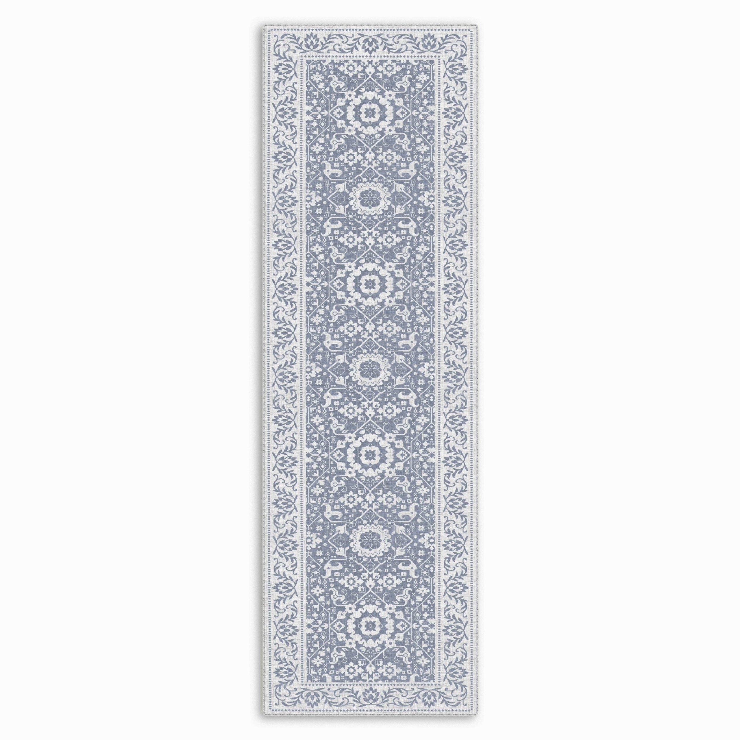 Netline Home Blue Navy Classic Machine Washable Chenille Rug Design NH7124 - Gallery Image 4 - Netline Home