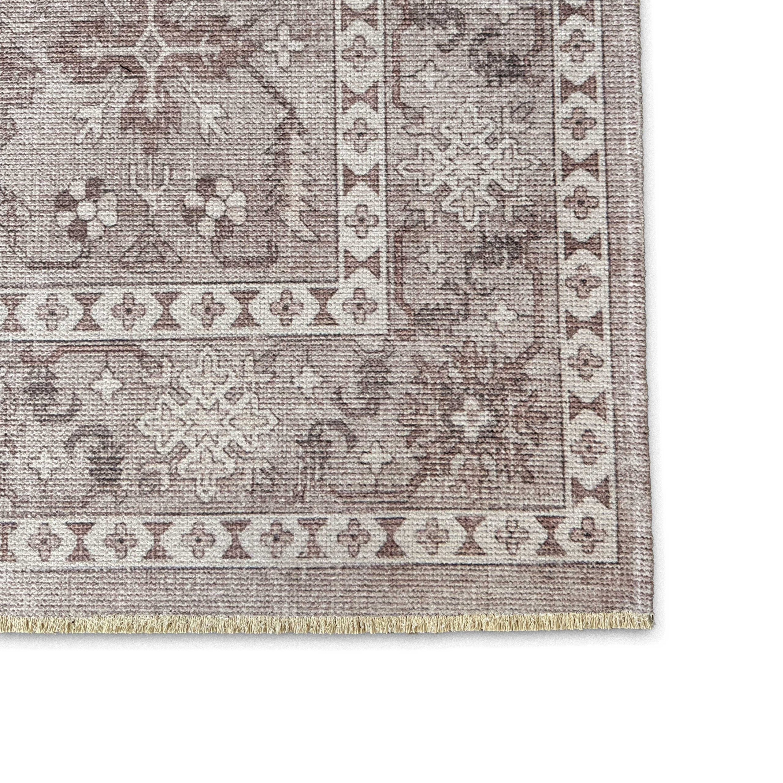 Netline Home Gray Silver Ethnic Classic Vintage Machine Washable Chenille Rug Design 3004-01 - Gallery Image 3 - Netline Home