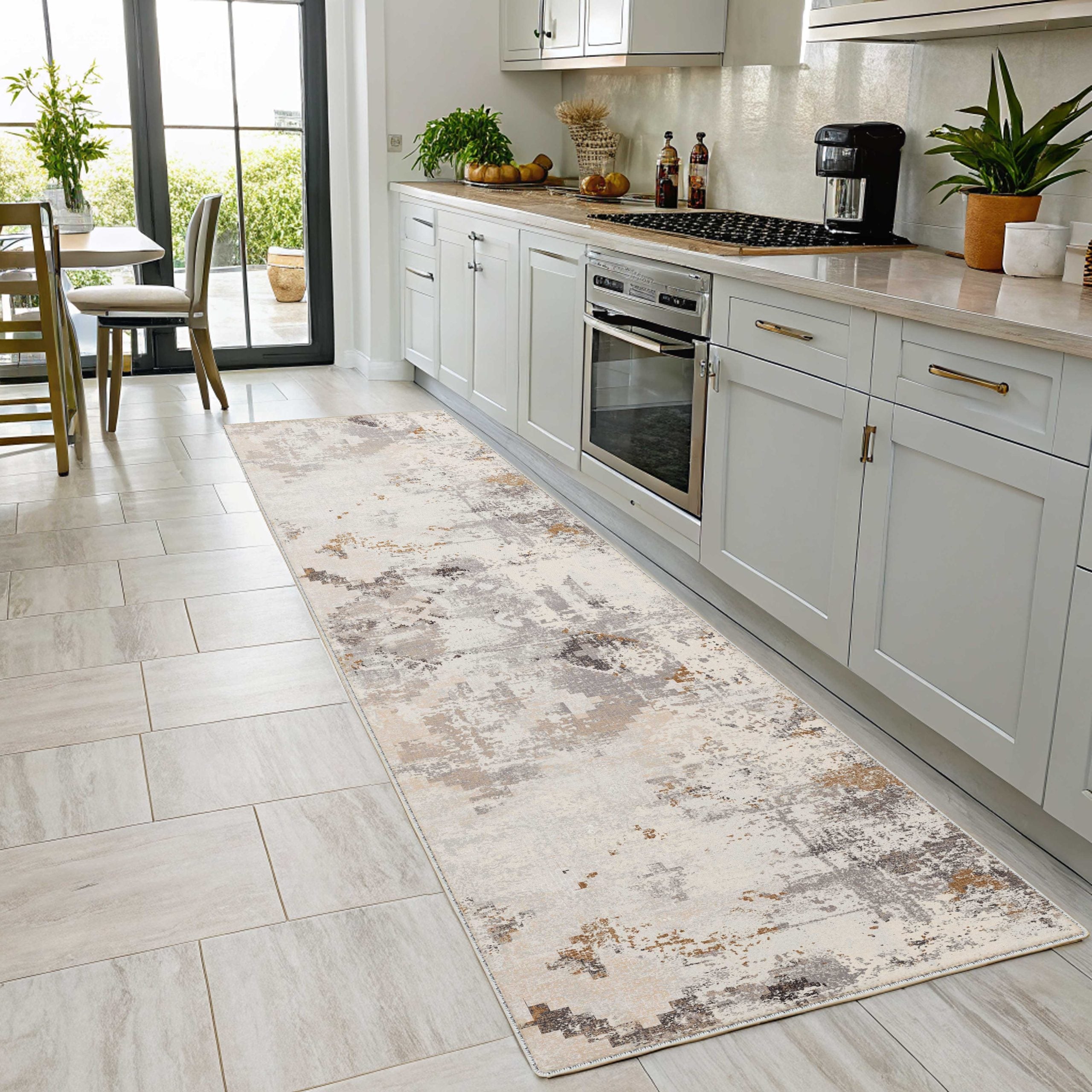 Netline Home Mink Brown Ethnic Vintage Machine Washable Chenille Rug Design 489-01 - Gallery Image 5 - Netline Home