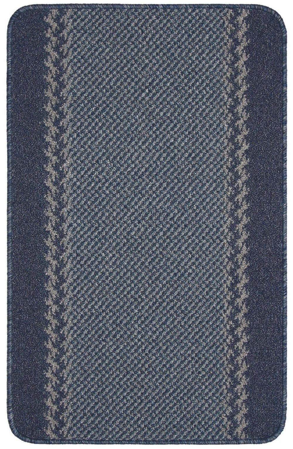 Washable Bordered Blue Rug – 116Blu