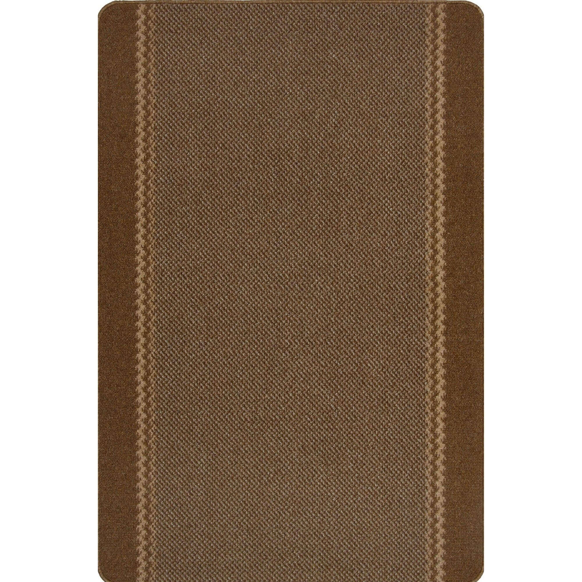 Washable Bordered Brown Rug | 116Br