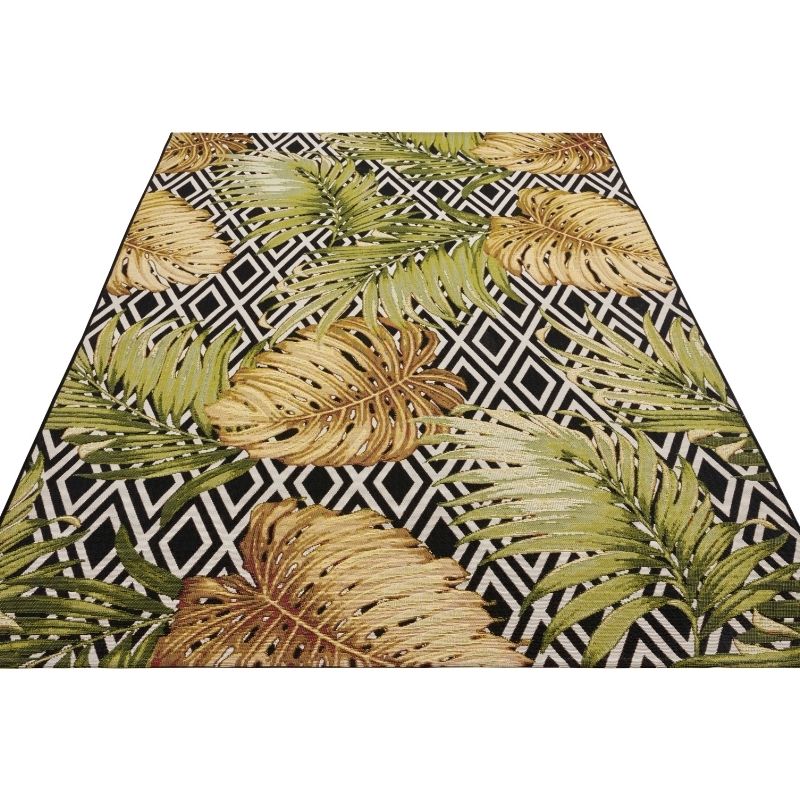 Indoor-Outdoor Leaves Rug