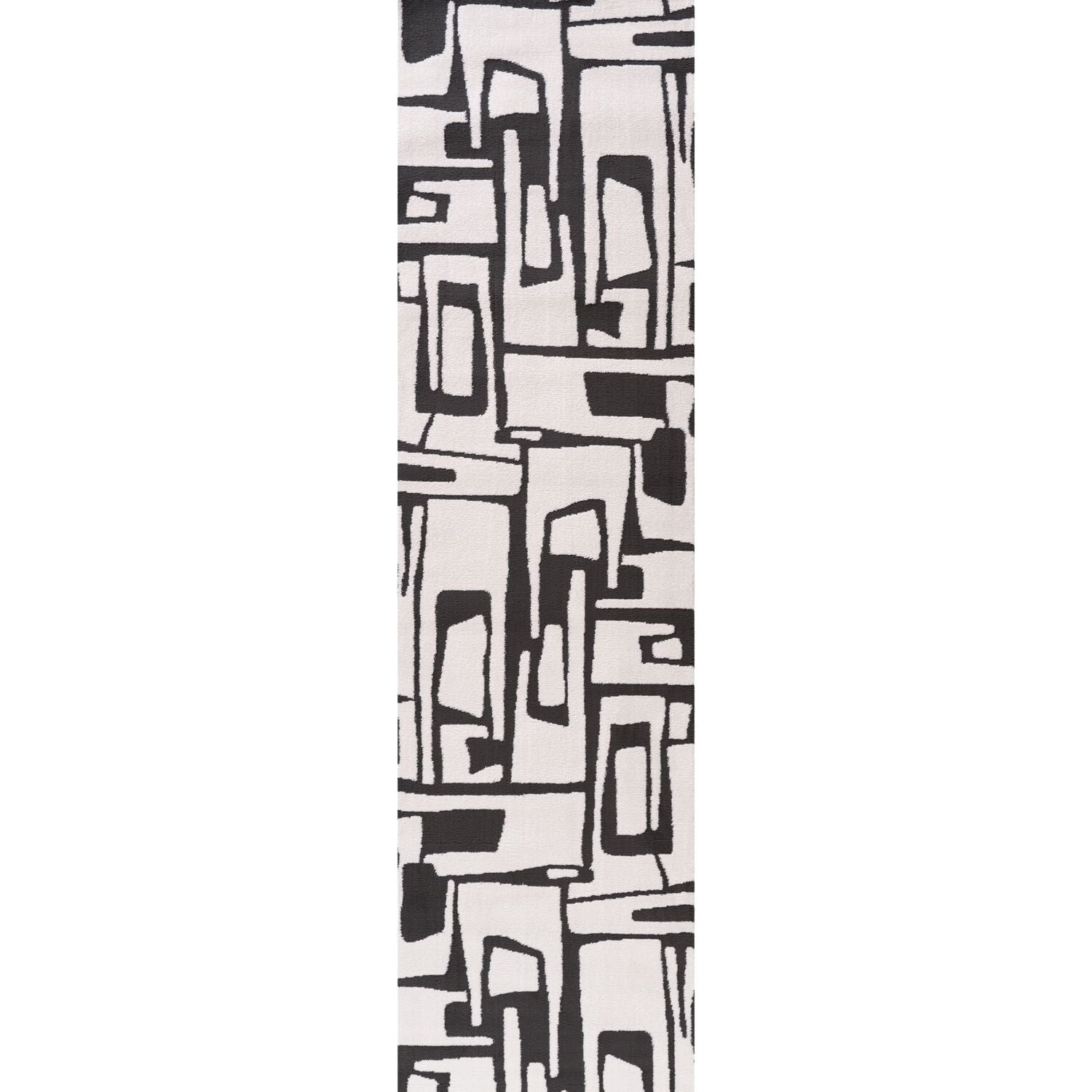 Loft Abstract Dark Grey Rug