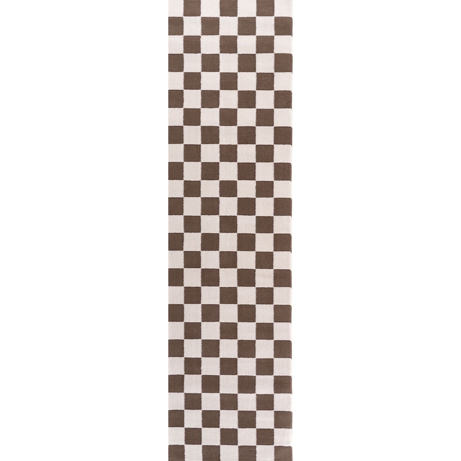 Loft Checkerboard Brown Rug