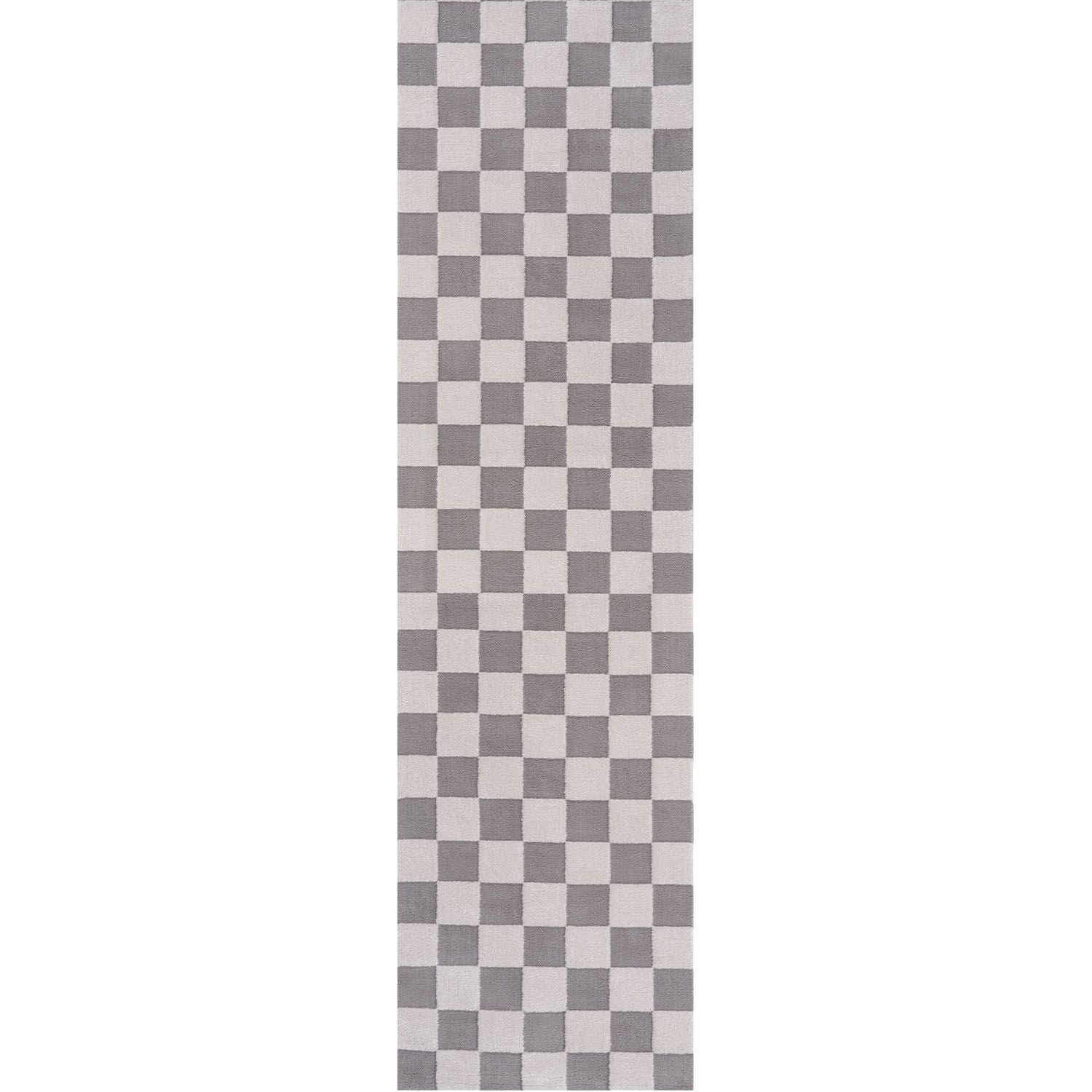 Loft Checkerboard Grey Rug
