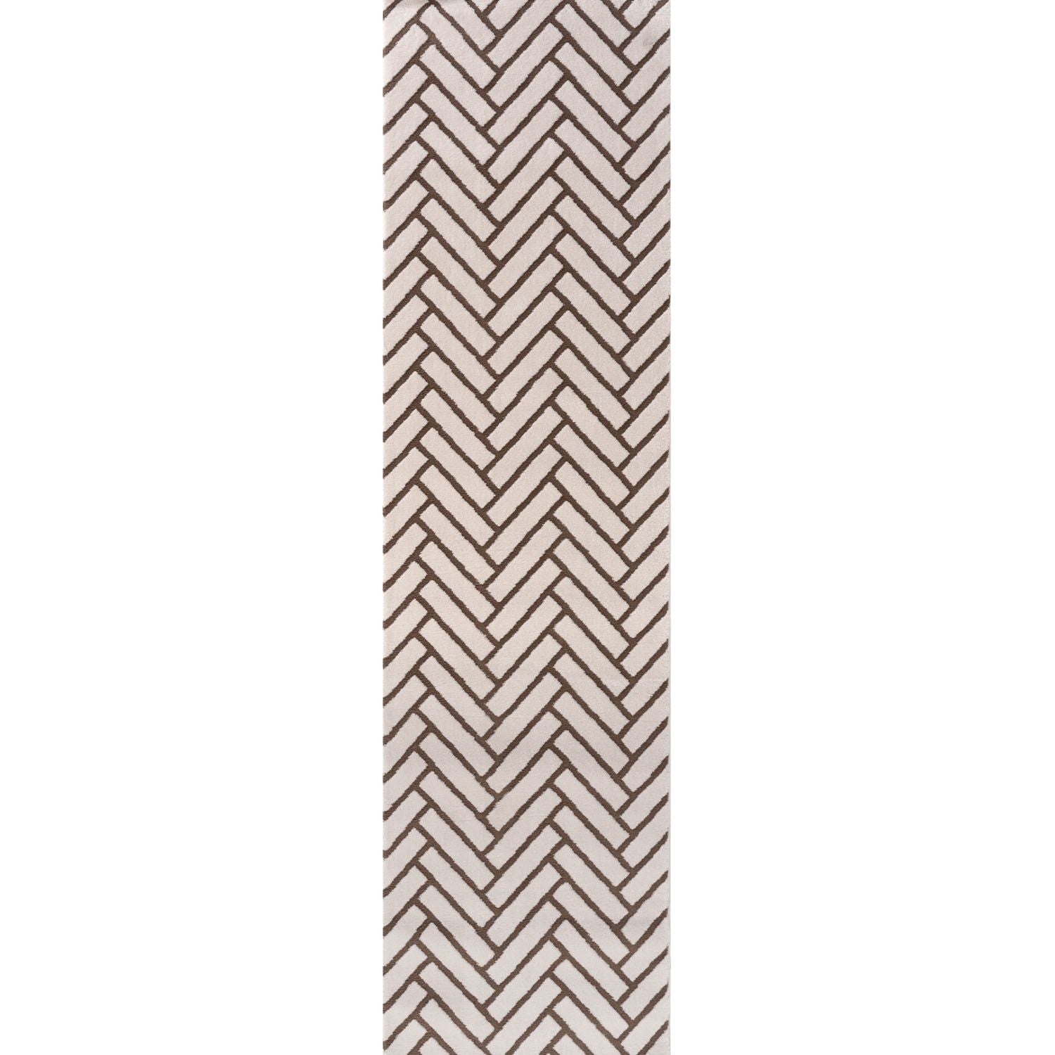 Loft Chevron Brown Rug
