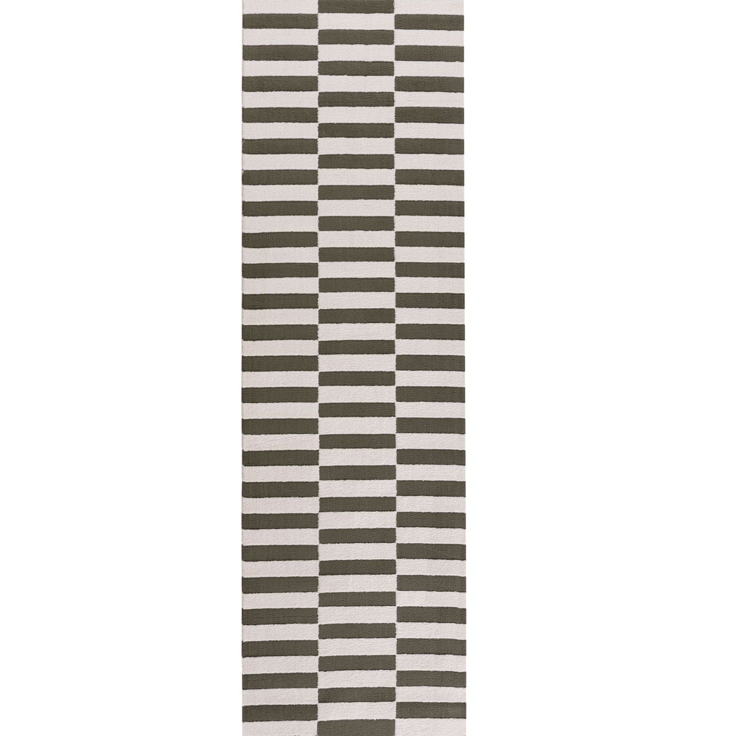 Loft Striped Green Rug