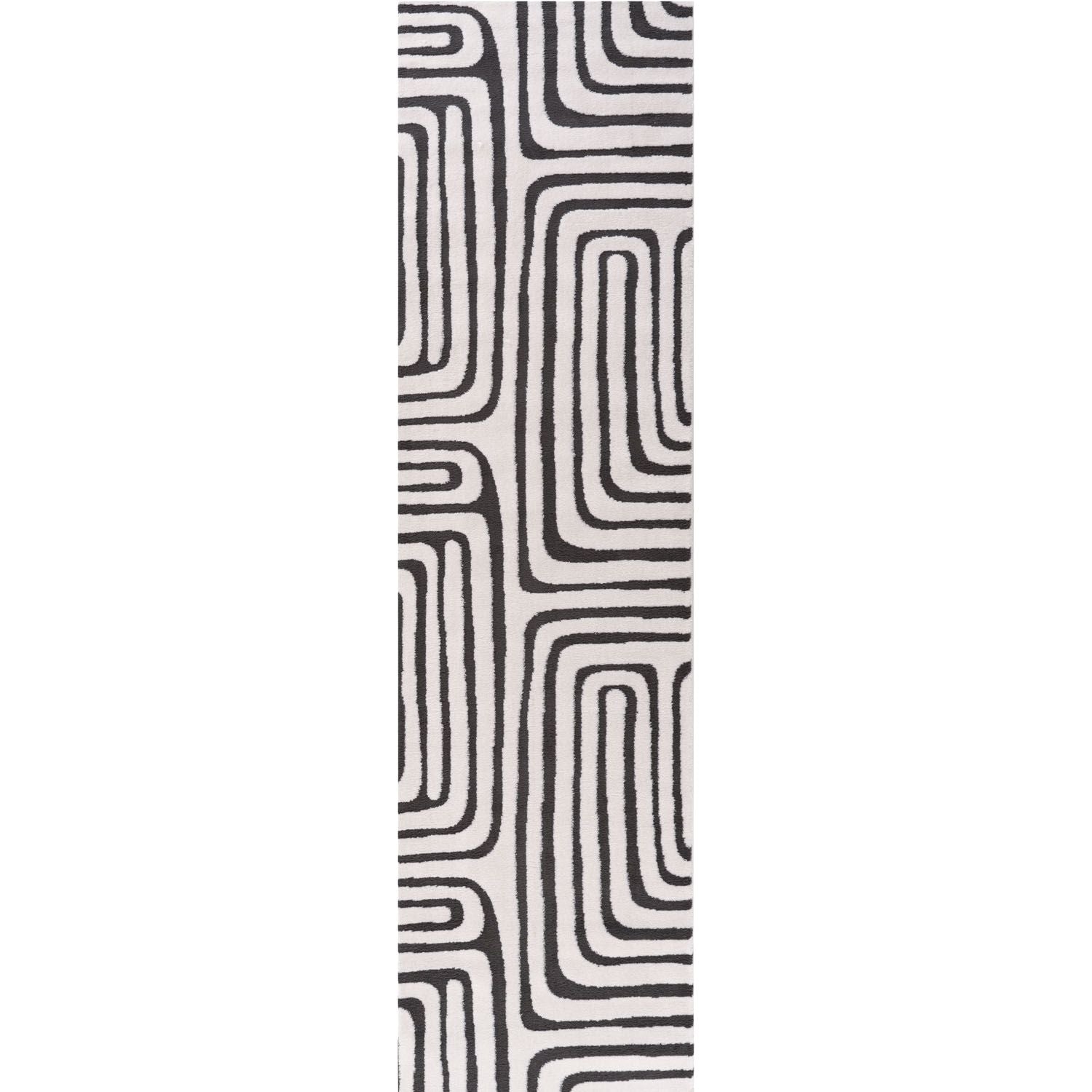 Loft Geometric Dark Grey Rug