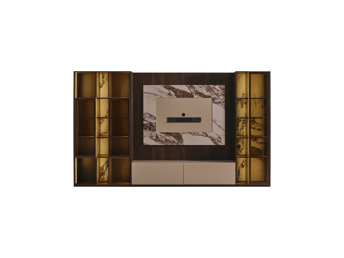 Lotus Wall TV Unit (O) by Netline Interiors