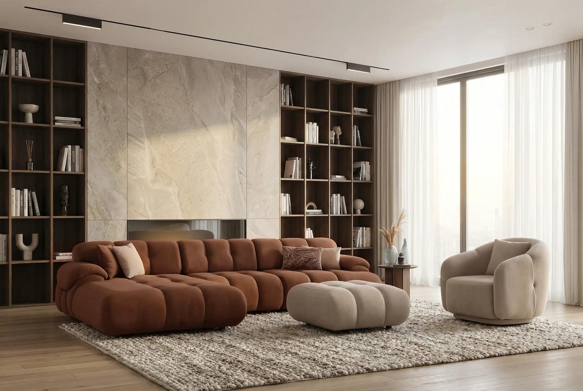 New Hestia Modular Sleeper Corner Sofa Set (SG) by Netline Interiors