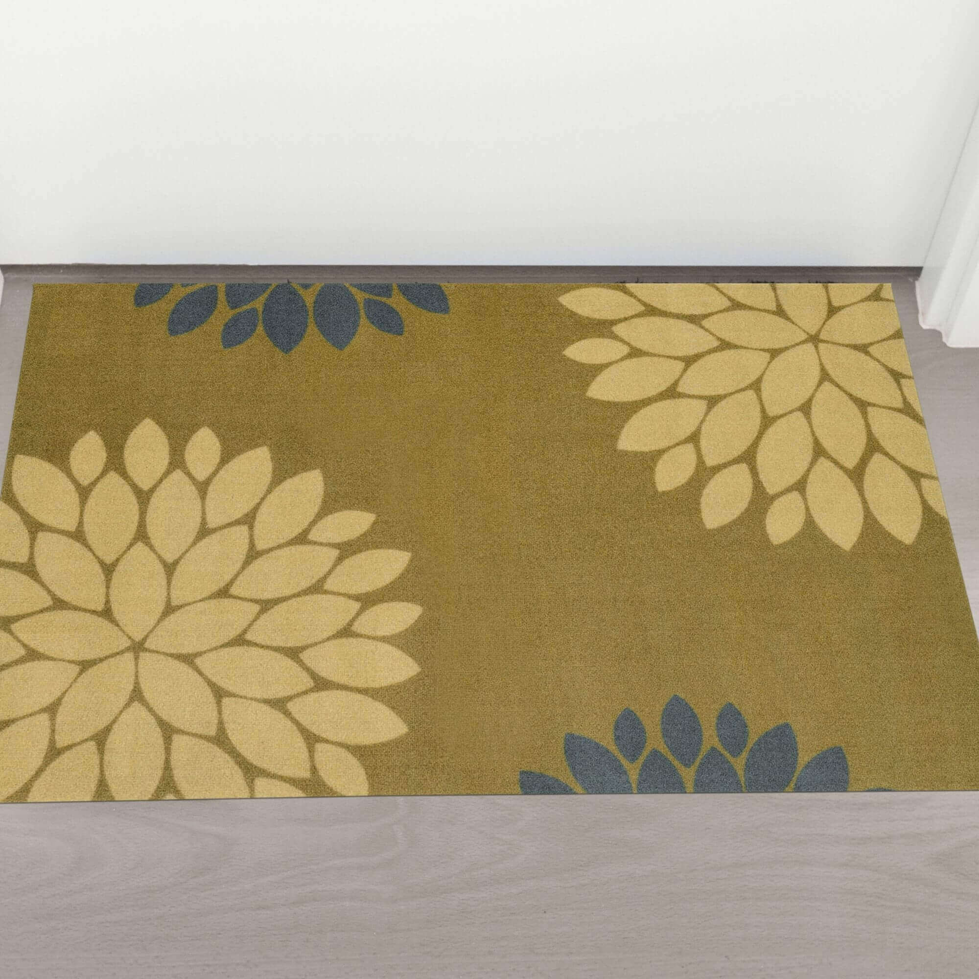 Recycled Washable Floral Mat | 130