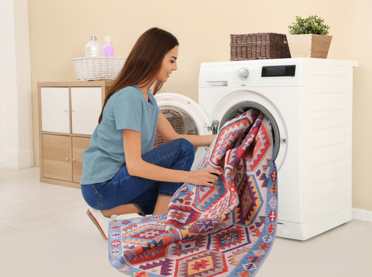 Machine Washable Blue Rug 1315 | Abstract Design – Netline Home_0002_Layer68