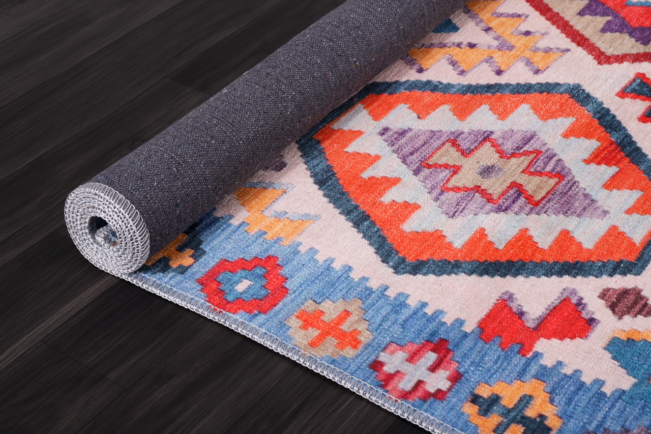 Machine Washable Blue Rug 1315 | Abstract Design – Netline Home_0006_IMG_5725