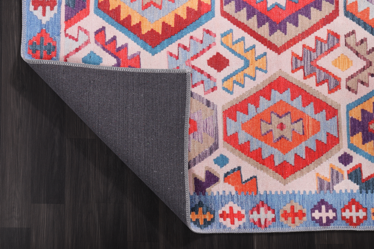 Machine Washable Blue Rug 1315 | Abstract Design – Netline Home_0007_IMG_5722