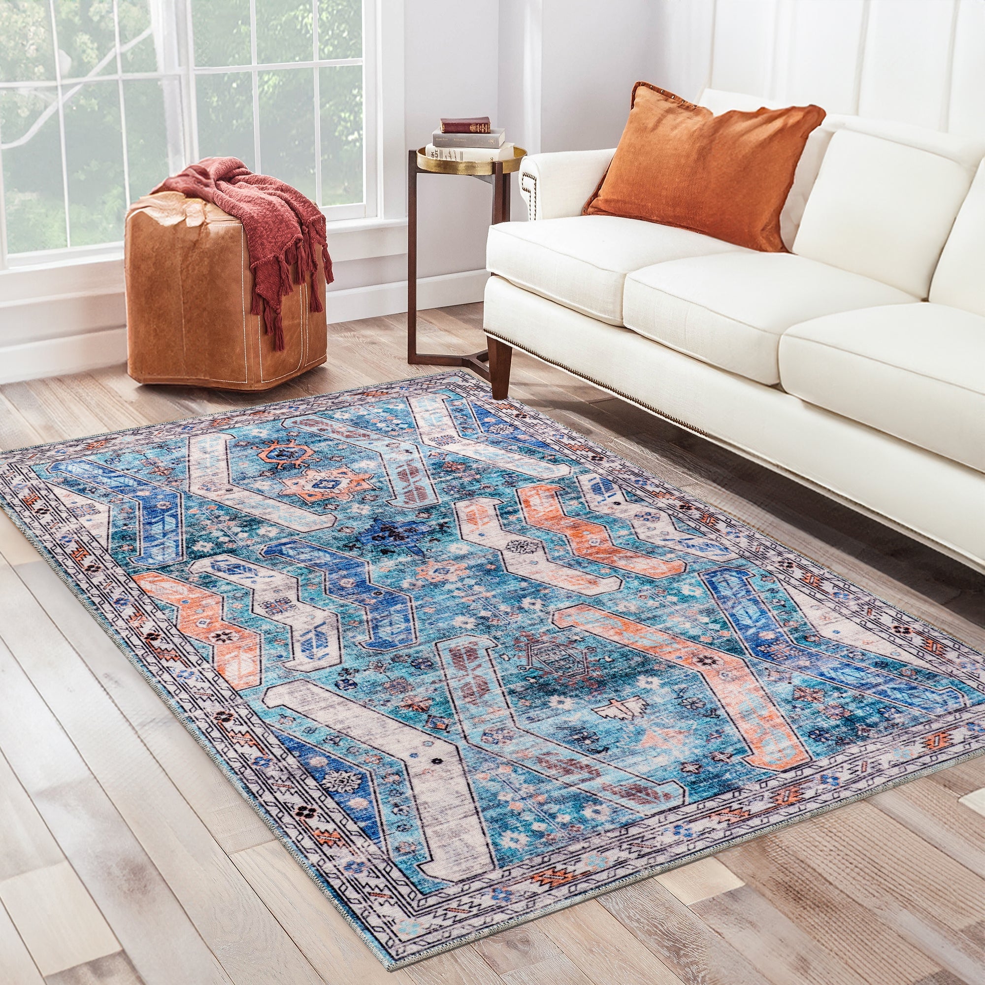 Netline Home Rugs Depot Ð Kilim Red Medallion Washable Rug Ð Design NL1015