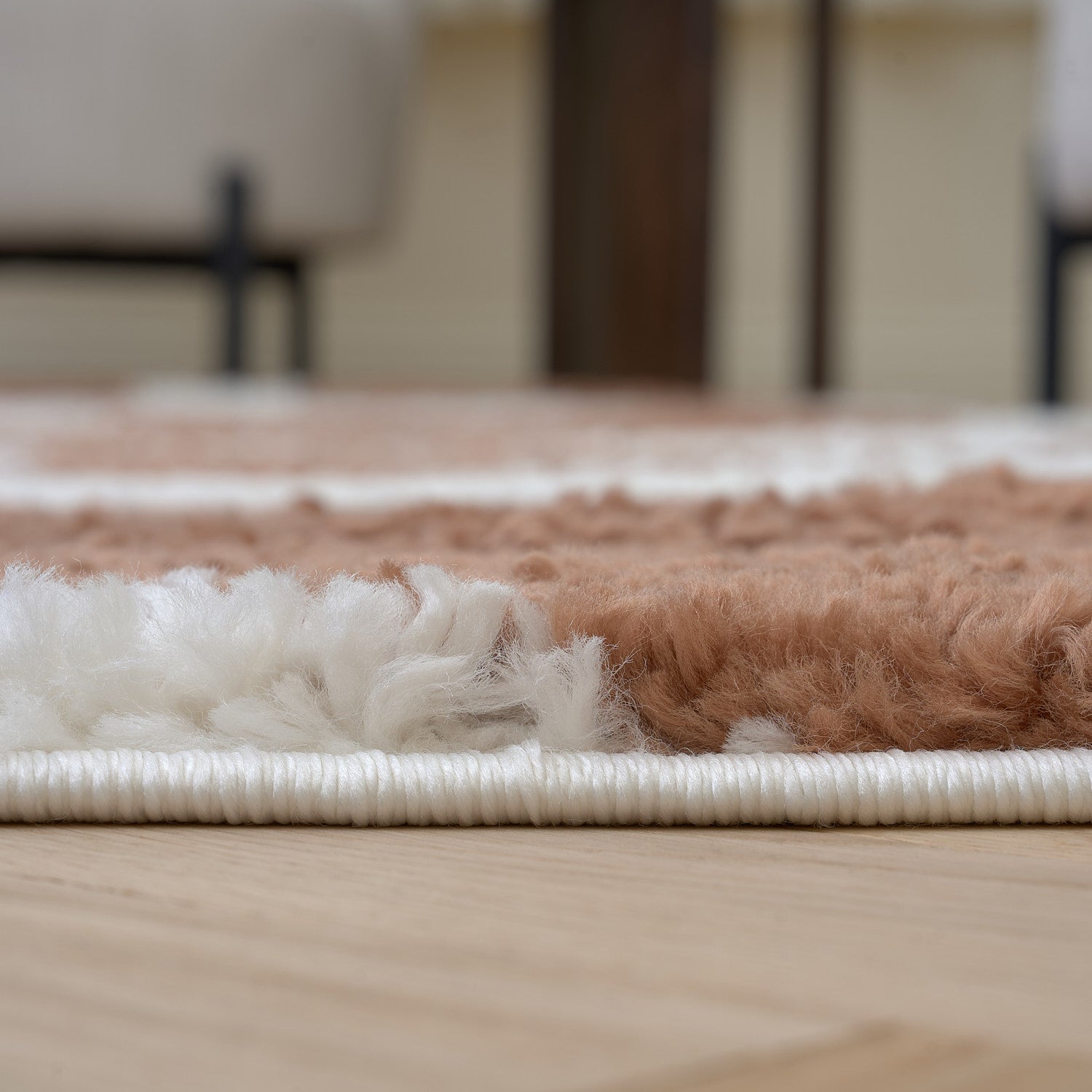 Moodi Shaggy Terra Froth runner rug with plush, high-pile shaggy texture in warm earthy tones by The Rugs.