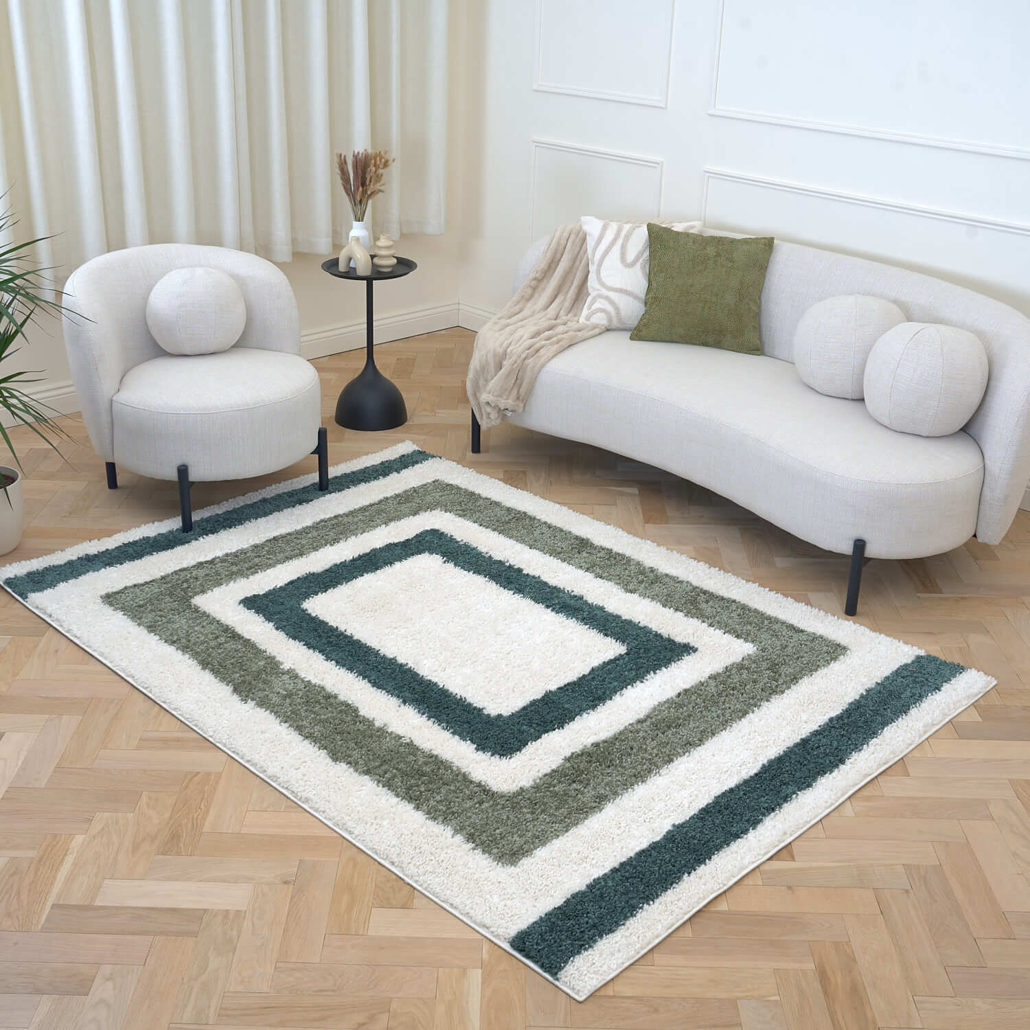Moodi Shaggy Green Marina Rug