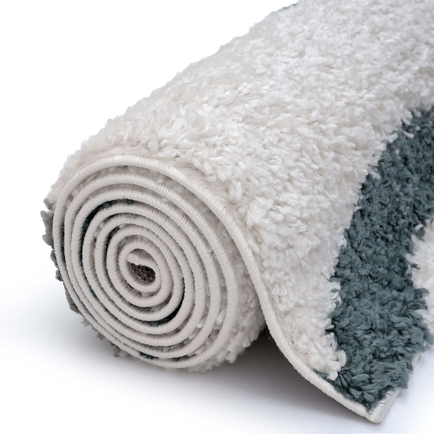 Moodi Shaggy Green Rippletide Rug