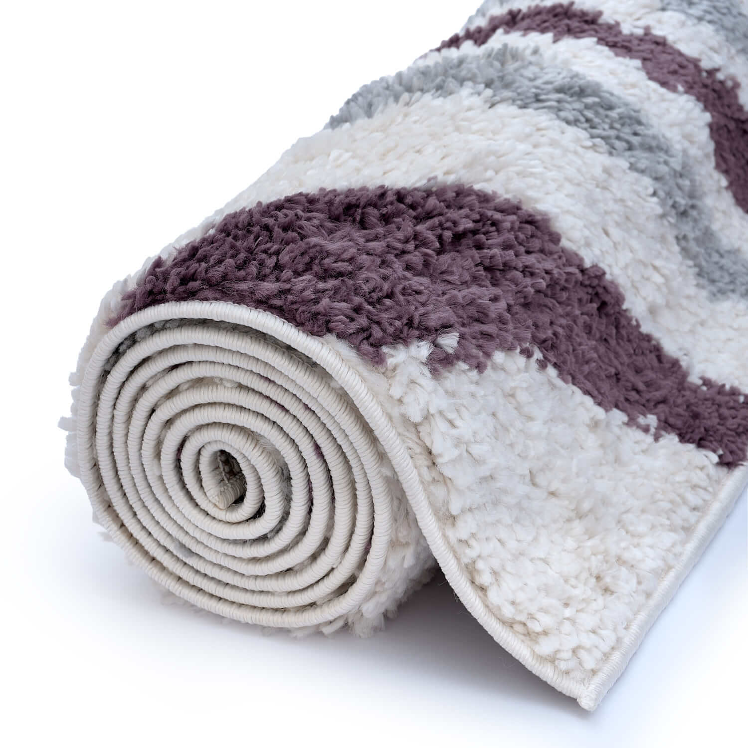 Grey and purple smokeberry shaggy runner rug by The Rugs, showing a soft, textured rectangular design in a cozy, modern style.
