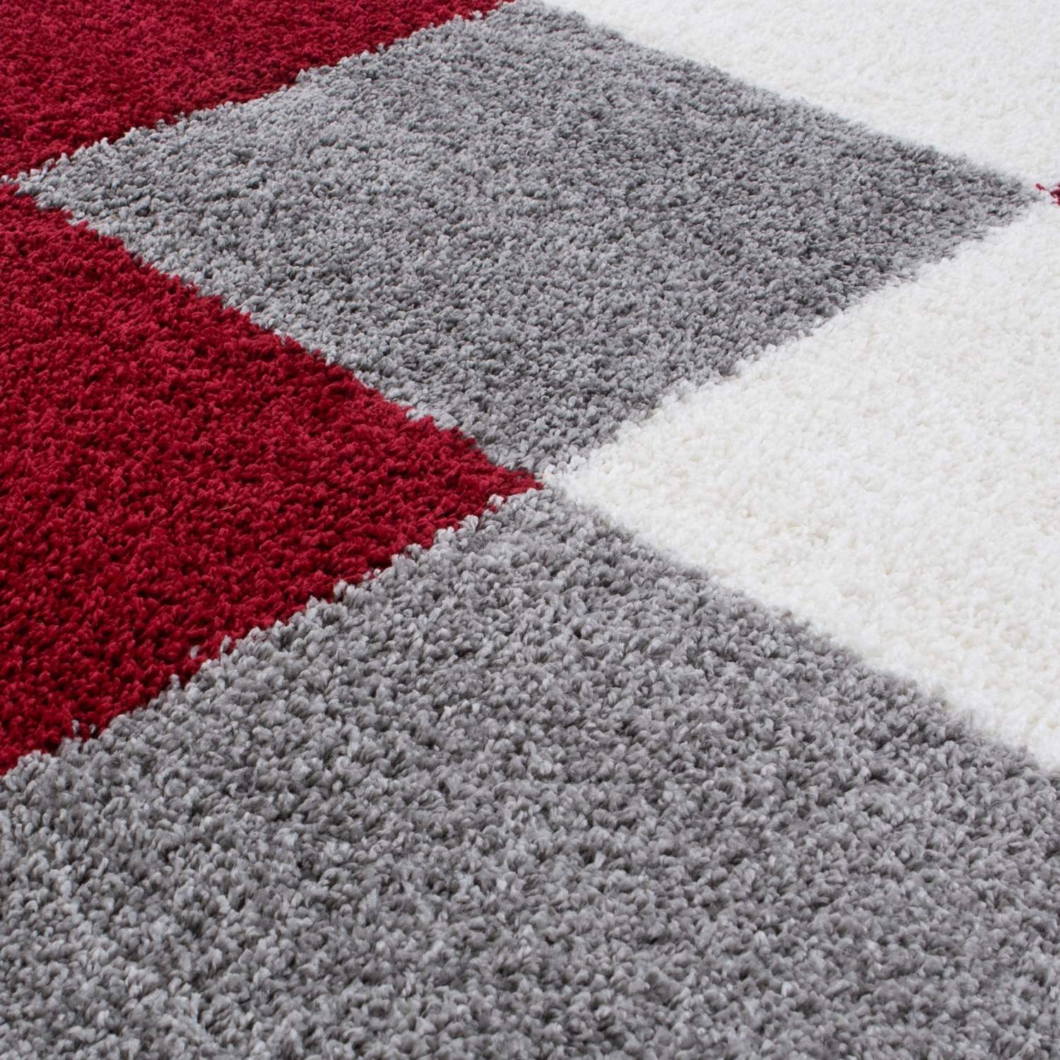 Myshaggy Geometric Red Rug