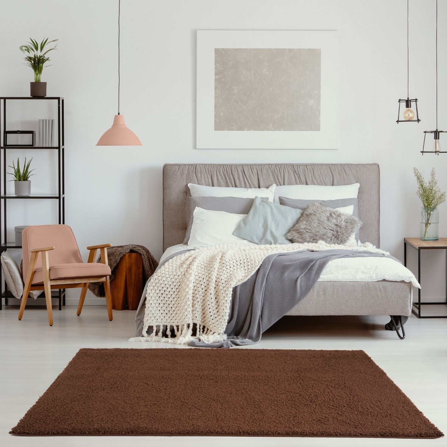 Myshaggy Solid Brown Rug