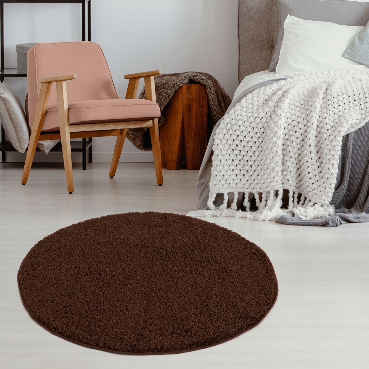Myshaggy Solid Brown Rug