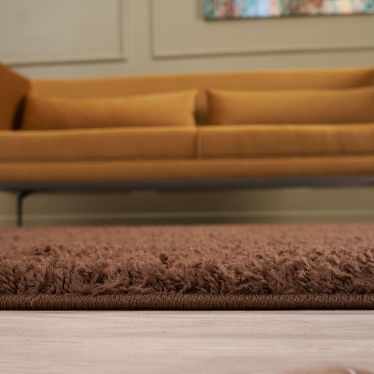 Myshaggy Solid Brown Rug