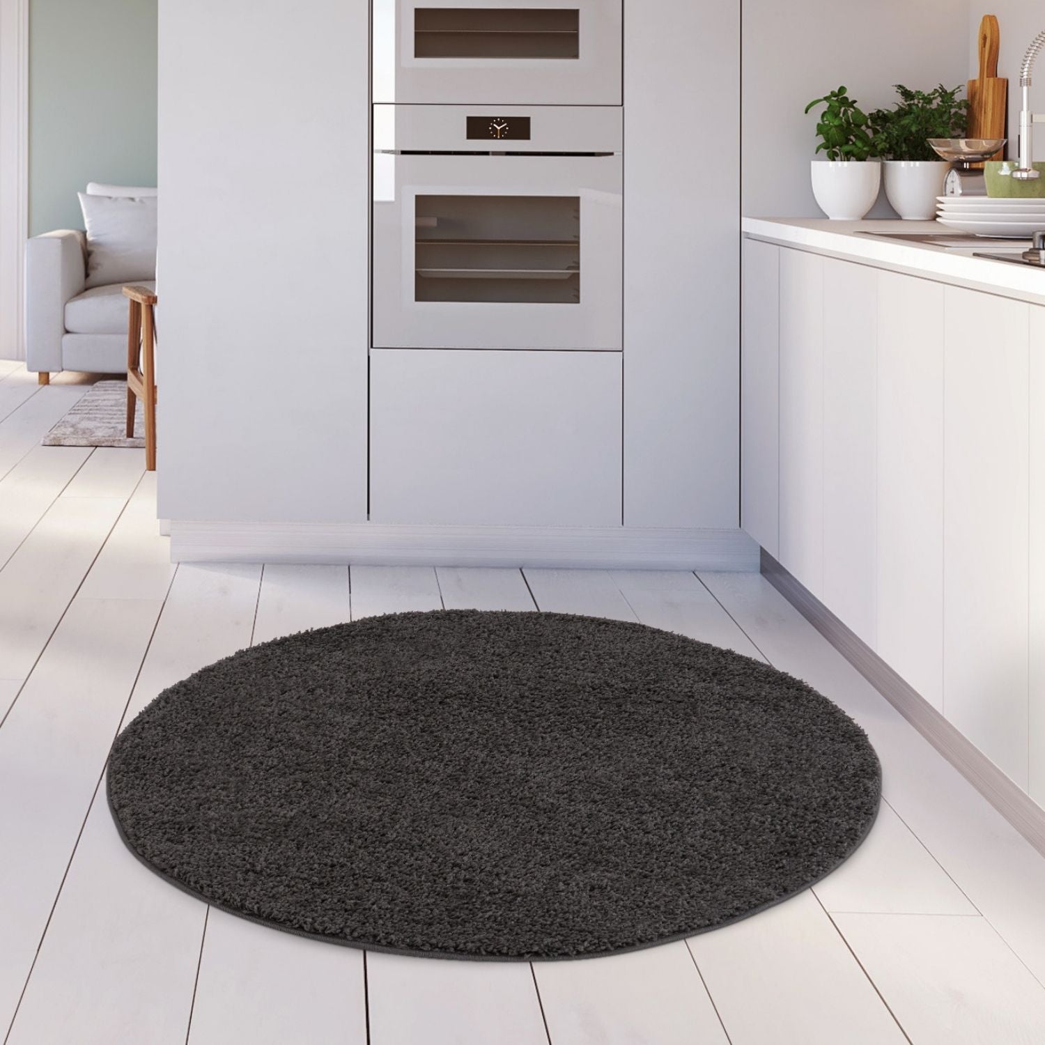 Myshaggy Solid Dark Grey Rug