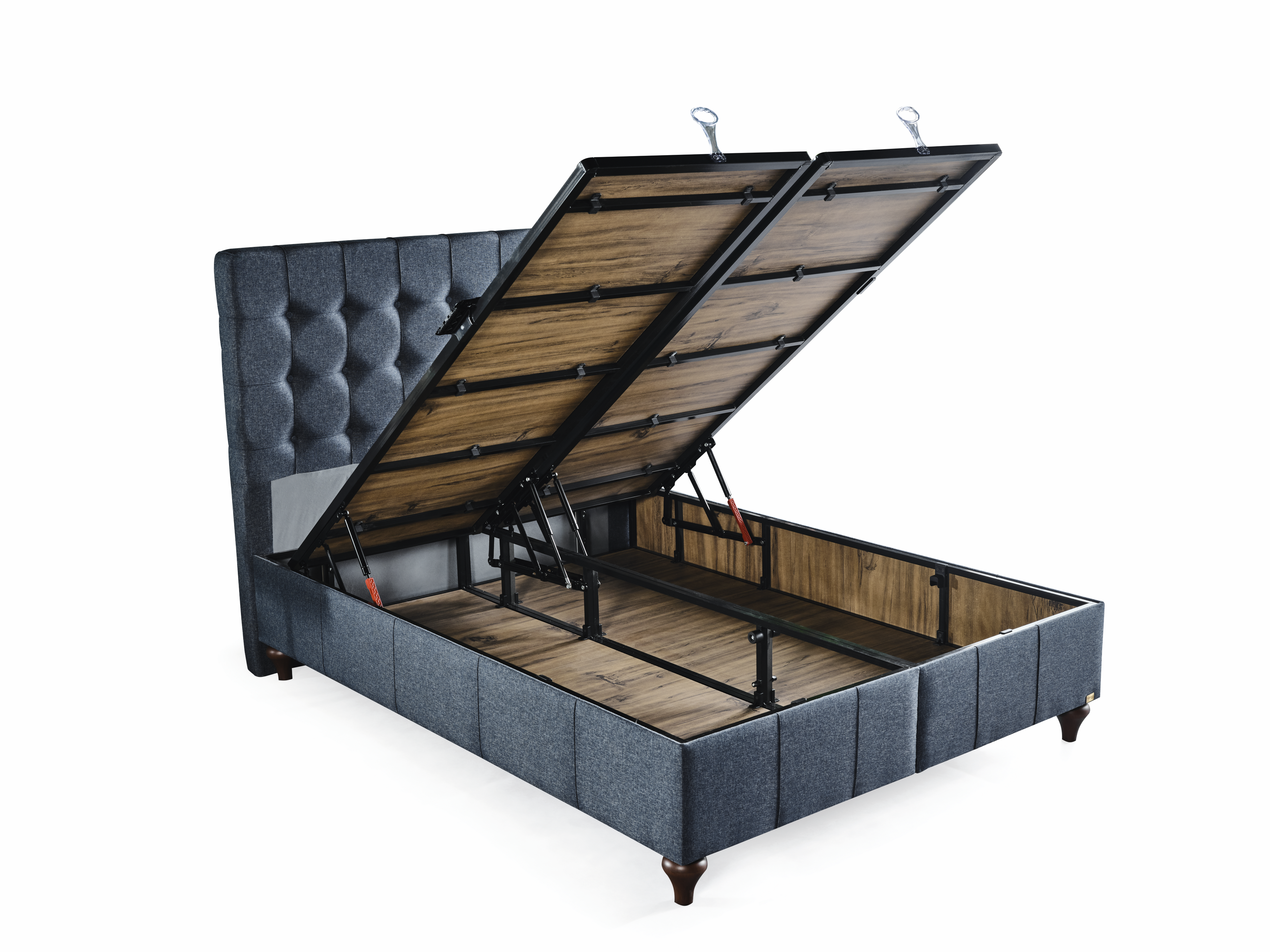 Netline Home Interior Soho headboard and bed base, modern bedroom support with sleek design, shown in a contemporary bedroom setting.