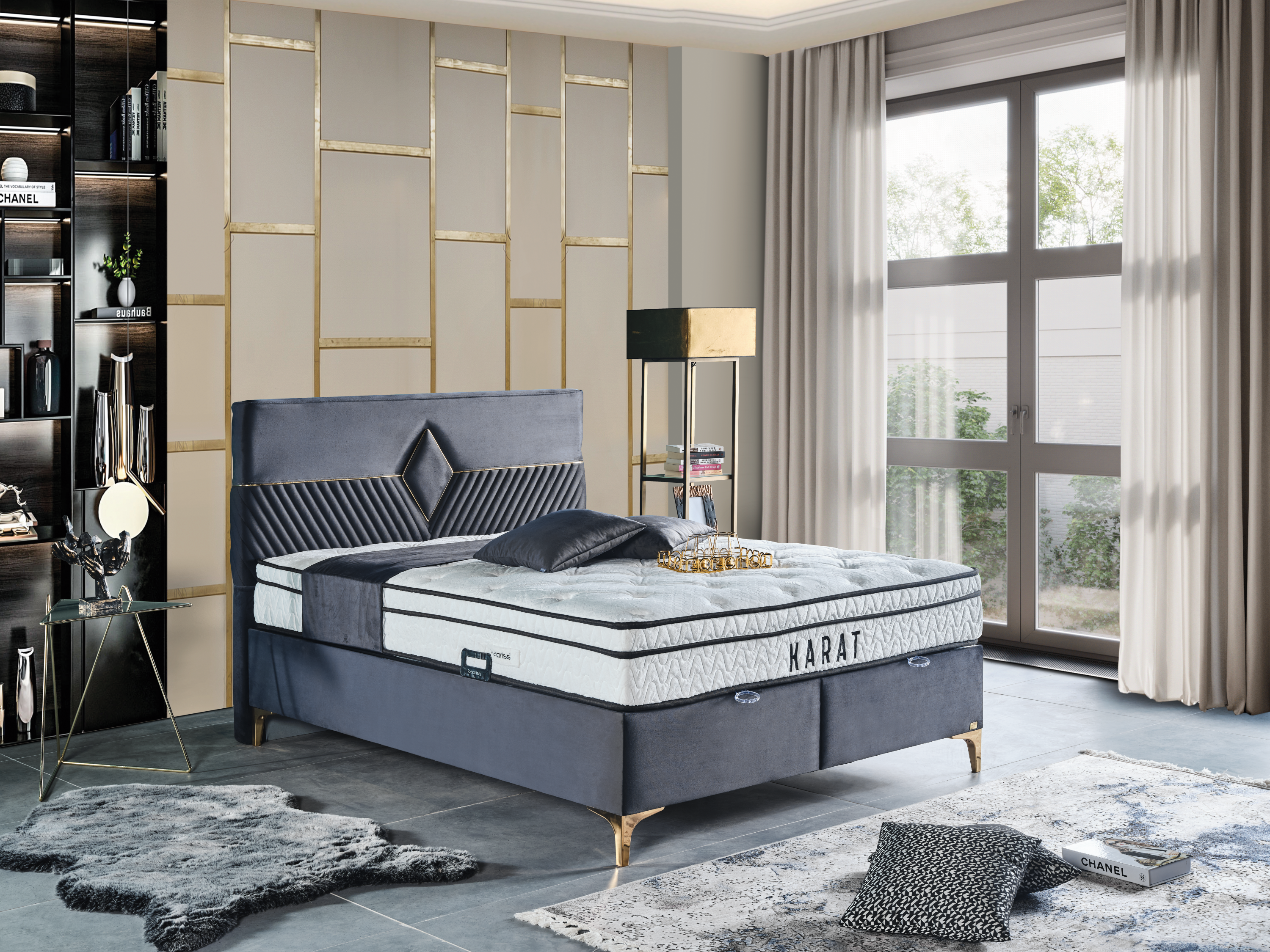 Karat Bed Sets by Netline Home Interior featuring stylish bedroom comfort with coordinated bedding in modern design.