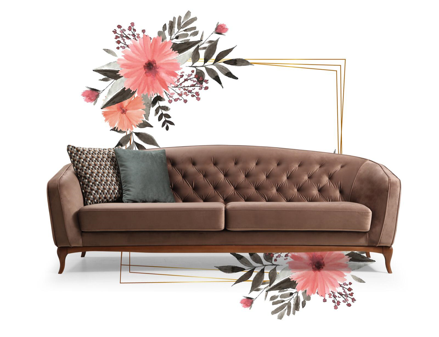 Netline Home Interior Daniella 3 Seater Sofa with plush cushions and modern design, perfect for stylish everyday comfort.