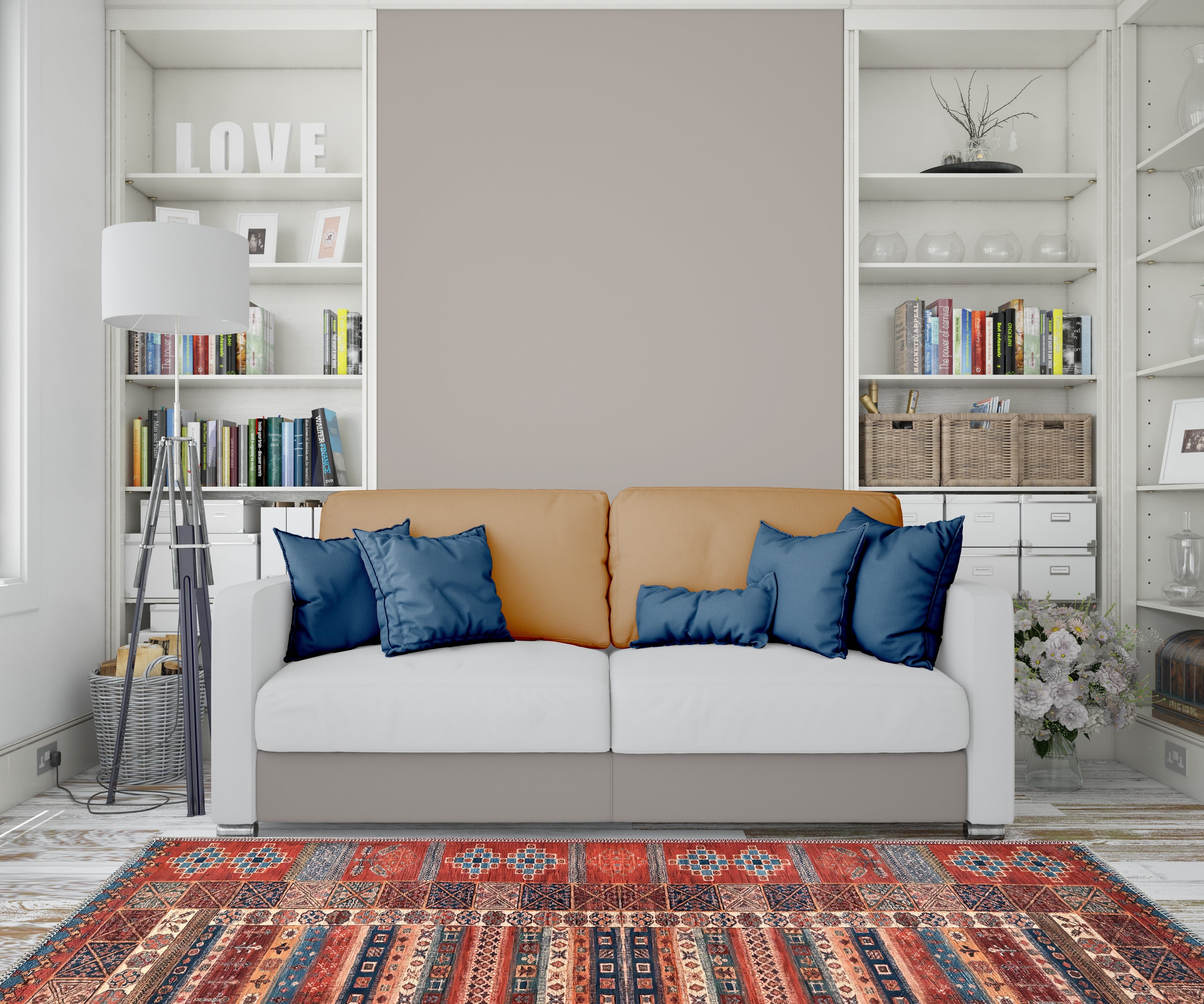 Netline Home Rugs Depot NH1316 – Machine Washable Caucasian Tribal Rug | Multicolor Striped Oriental Carpet for Living Room & Bedroom