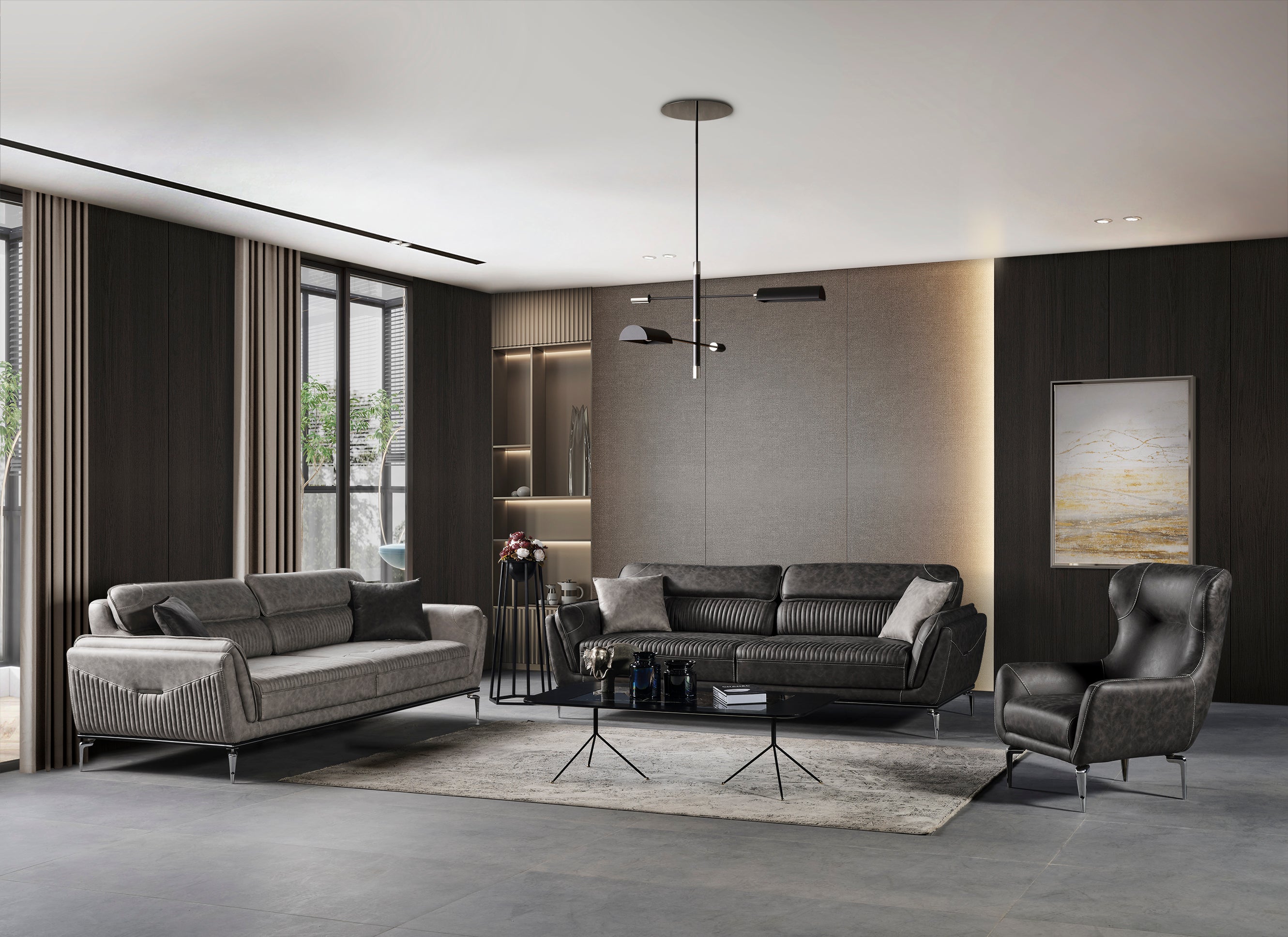 Modern Nova sofa set by Netline Home Interior featuring plush cushions and sleek design for stylish living room comfort.