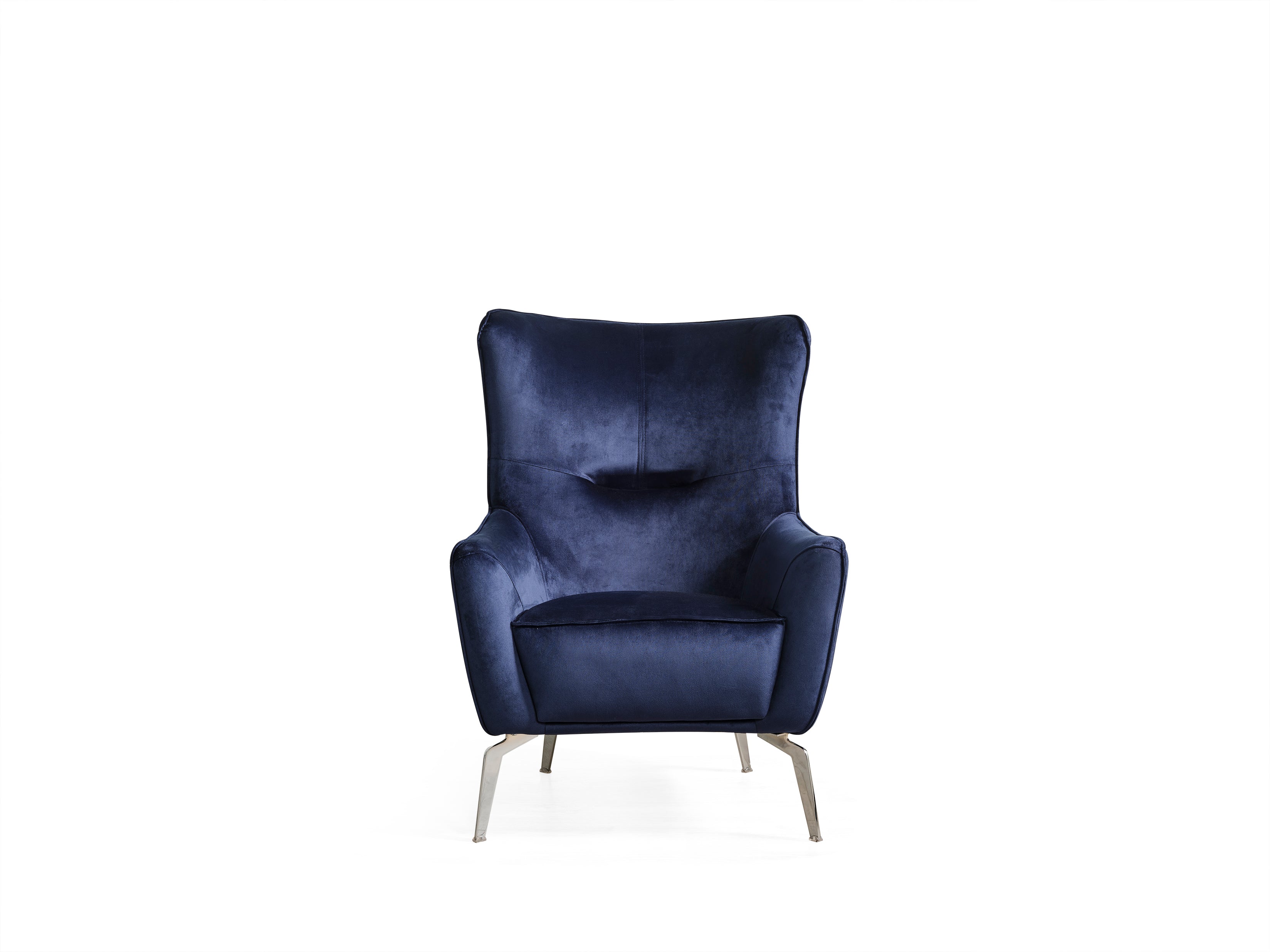 Netline Home Interior Hazal Chair armchair with plush fabric and wooden legs, featuring a comfortable, modern accent seating design.