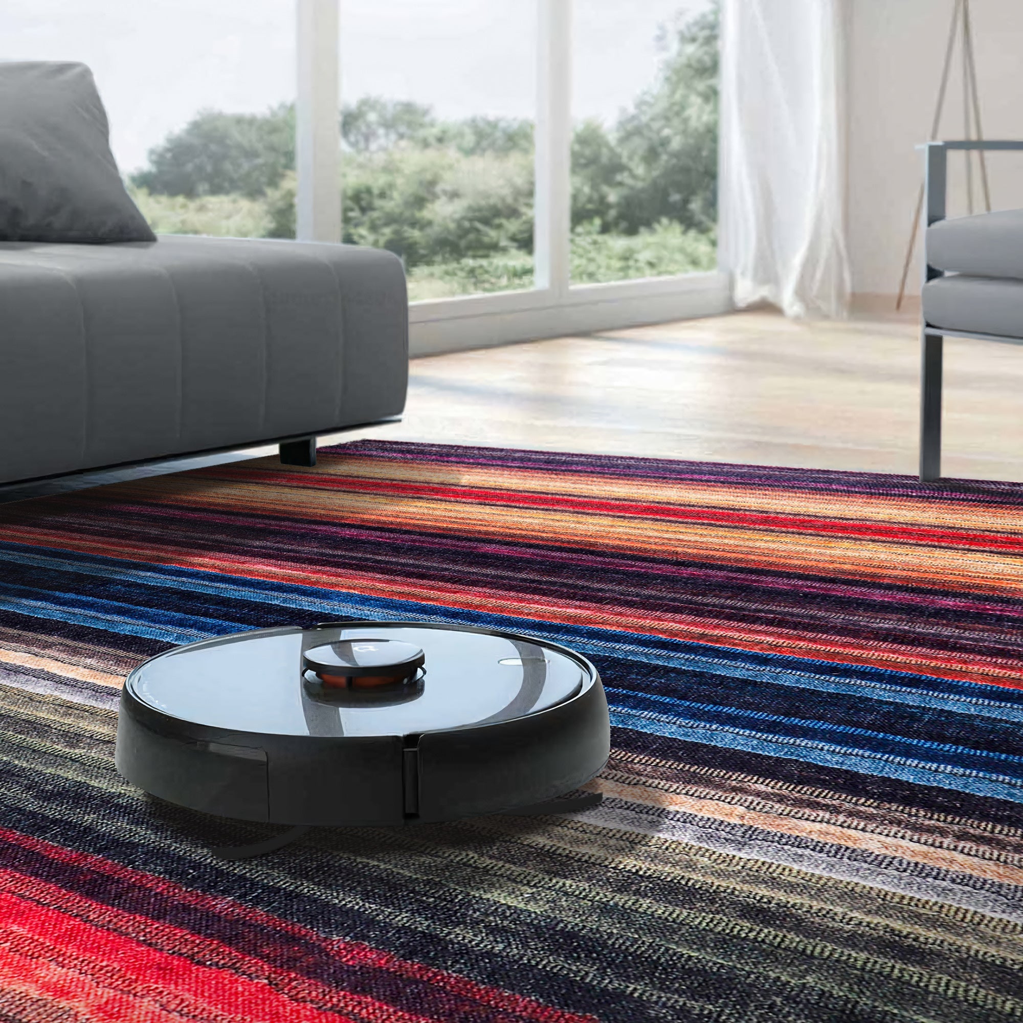 Netline Home Rugs Depot RW1006 – Machine Washable Multicolor Striped Area Rug | Modern Bohemian Vibrant Carpet for Living Room, Bedroom & Office