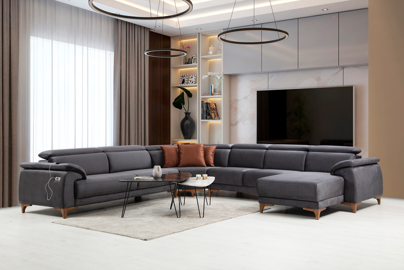 Oscar U Corner Sofa by Netline Interiors