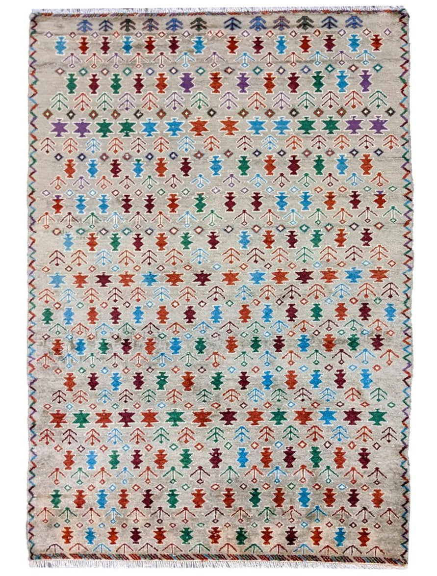 Tangerine Hand Knotted Rug - 278 x 199 cm