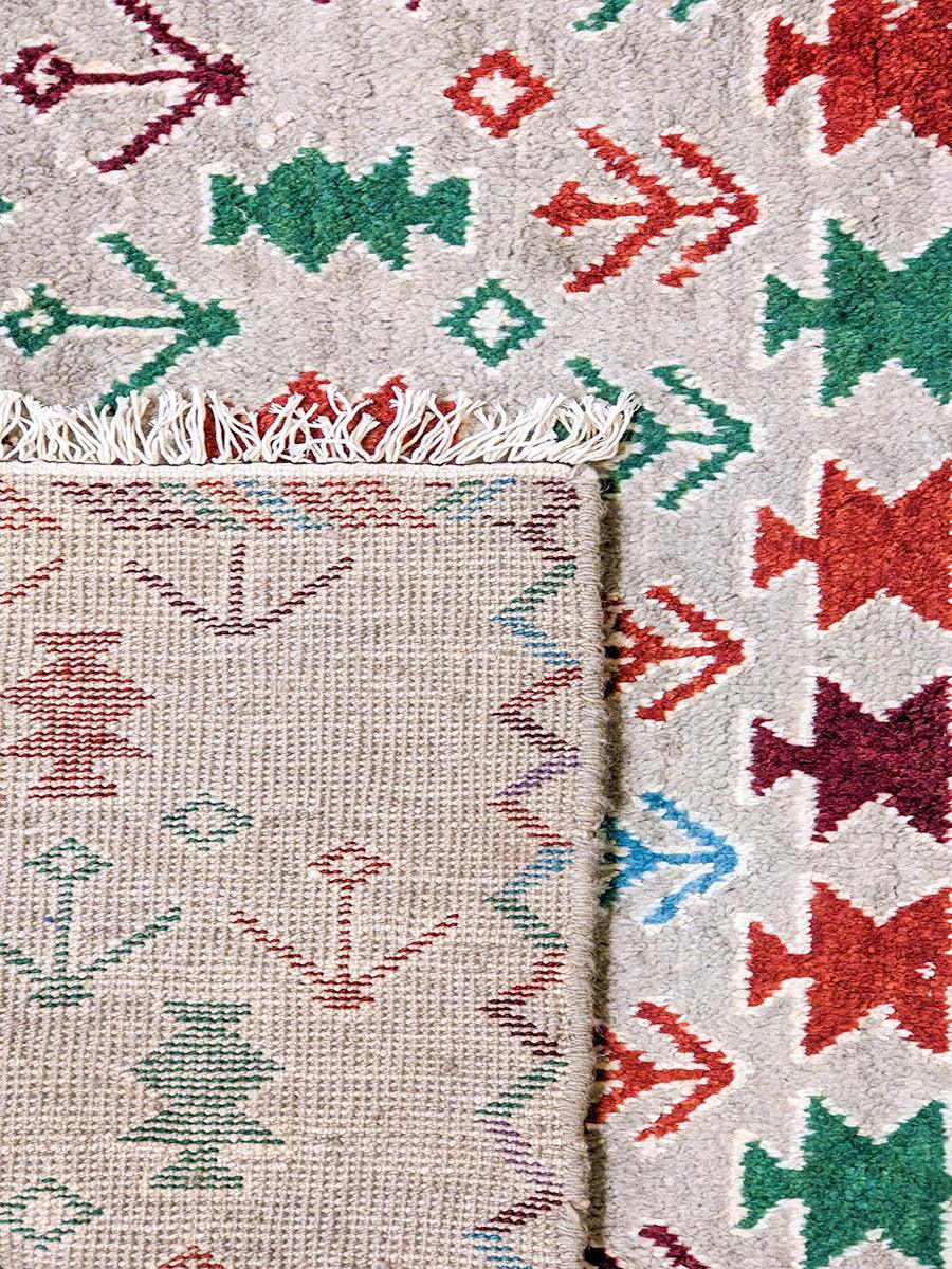 Tangerine Hand Knotted Rug - 278 x 199 cm