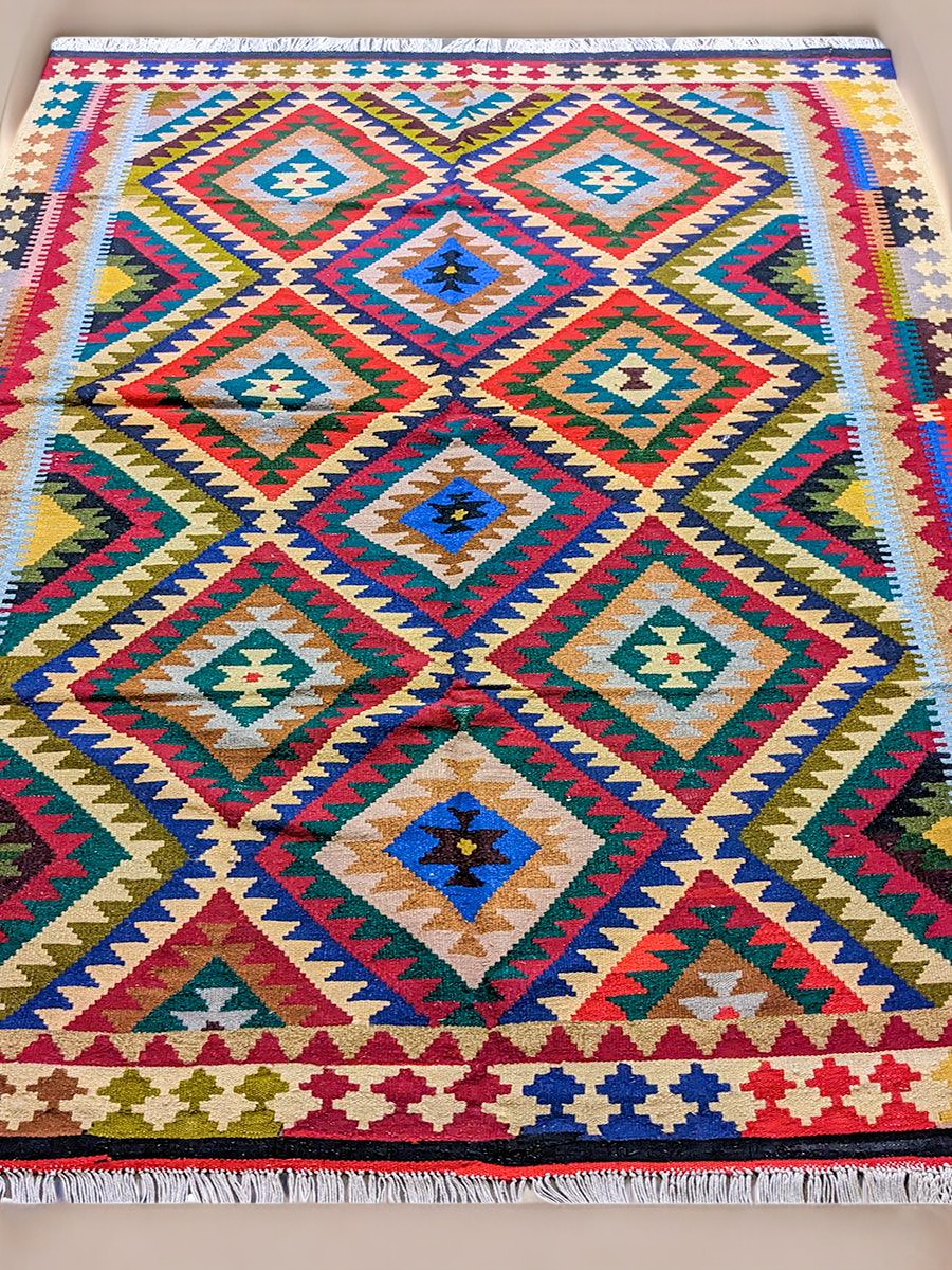 Maimana Afghanistan Kilim Rug - 236 x 152 cm