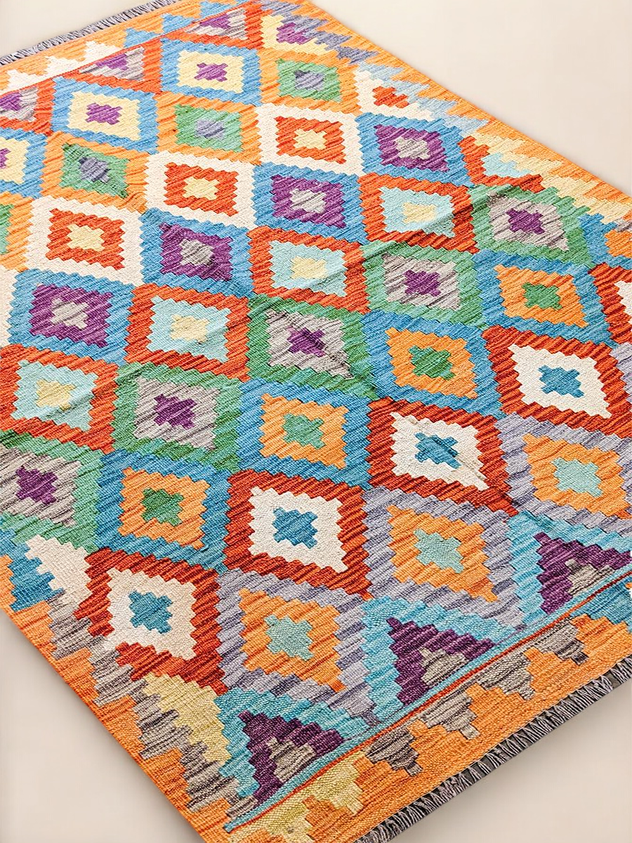 Maimana Afghanistan Kilim Rug - 170 x 132 cm