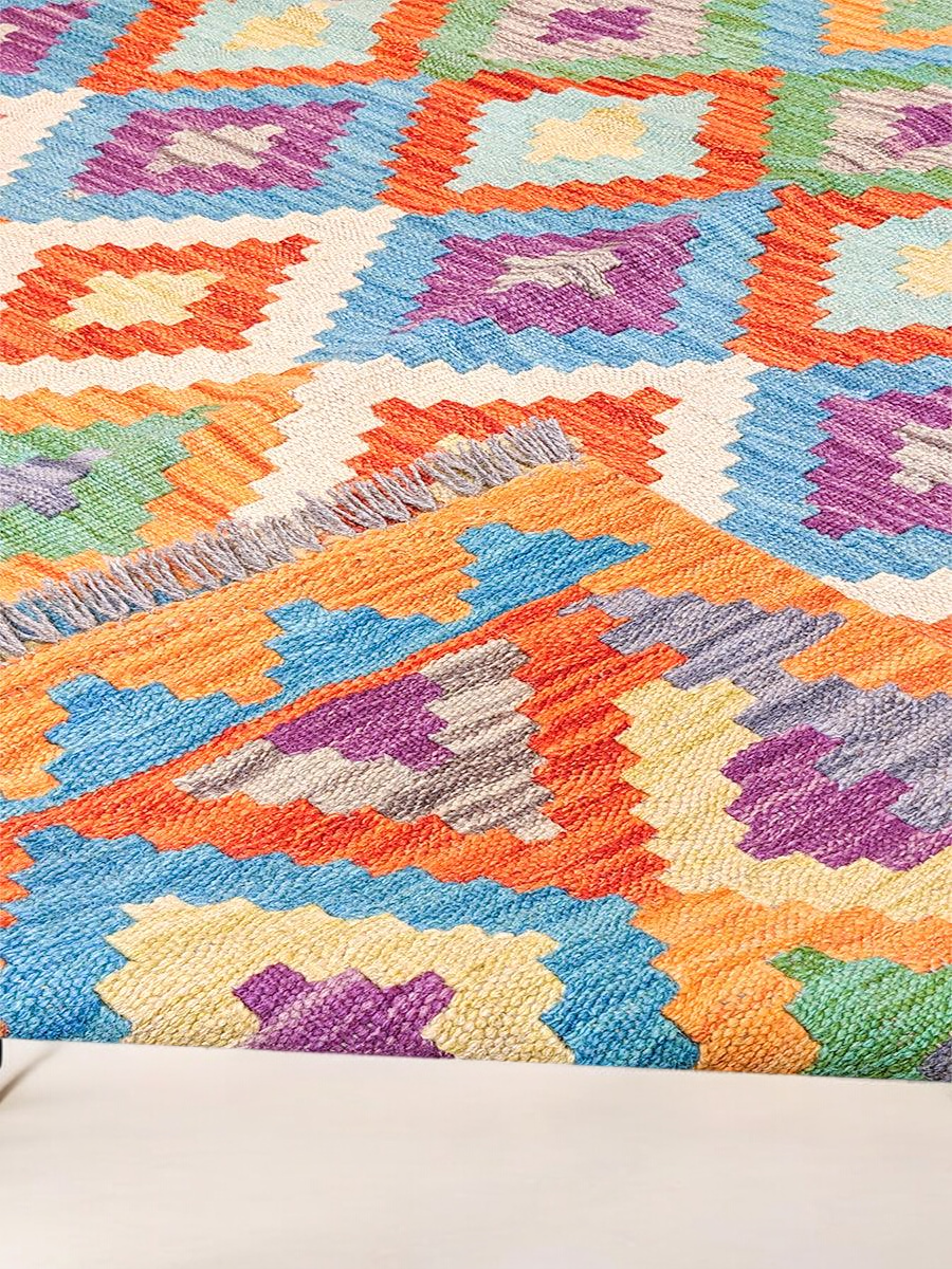 Maimana Afghanistan Kilim Rug - 170 x 132 cm